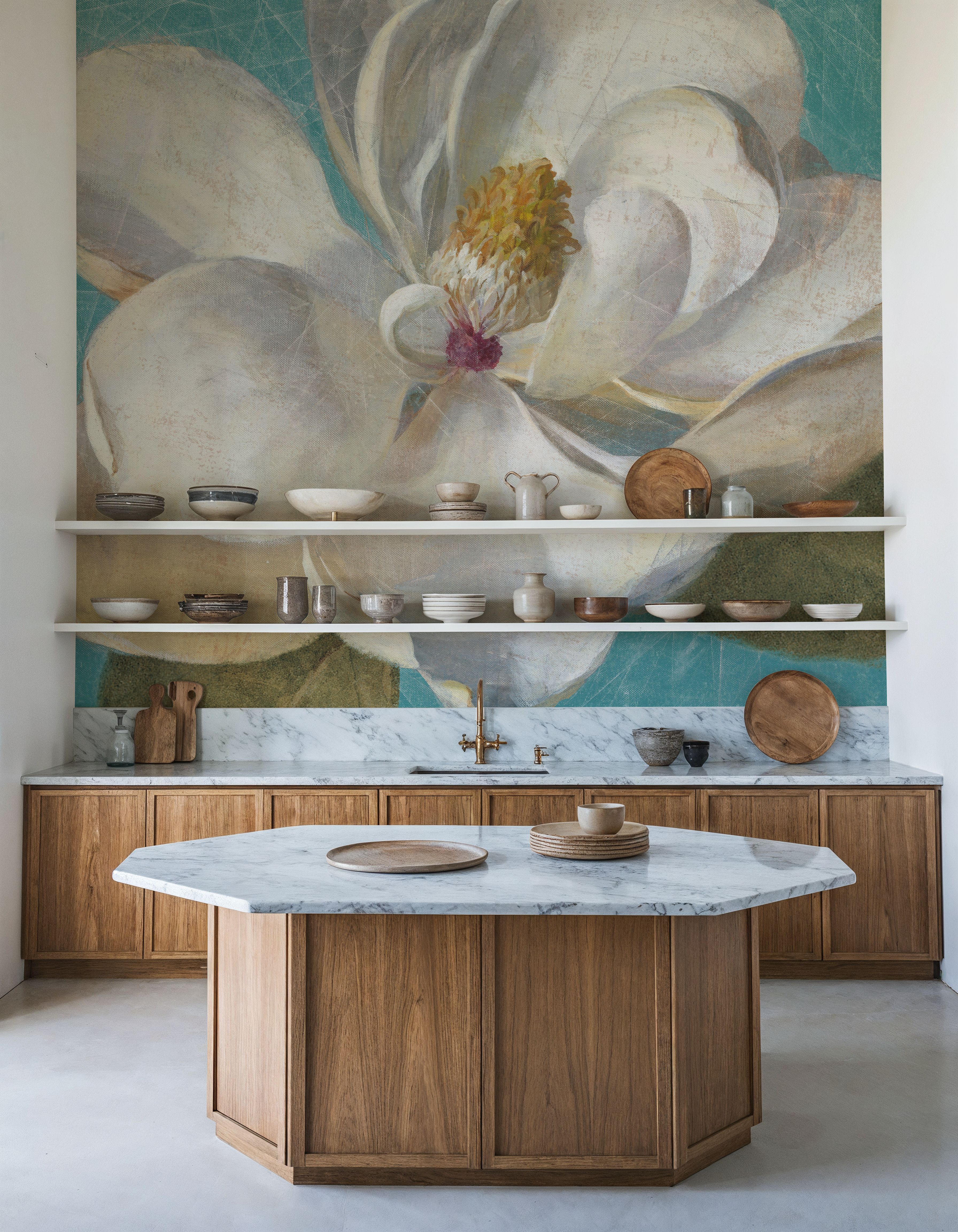 Turquoise Bloom I