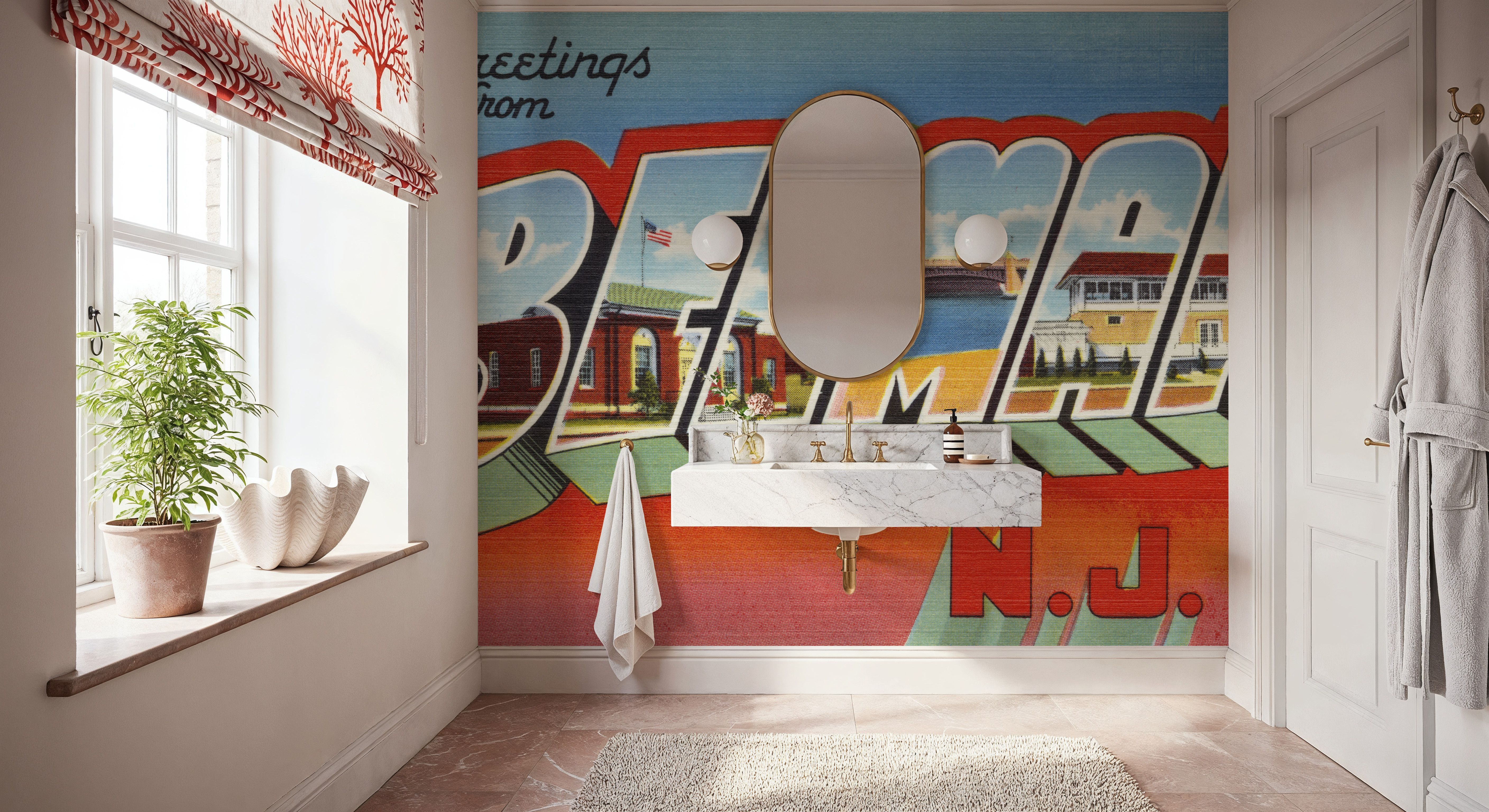 Greetings from Belmar - Screenprint Postcard