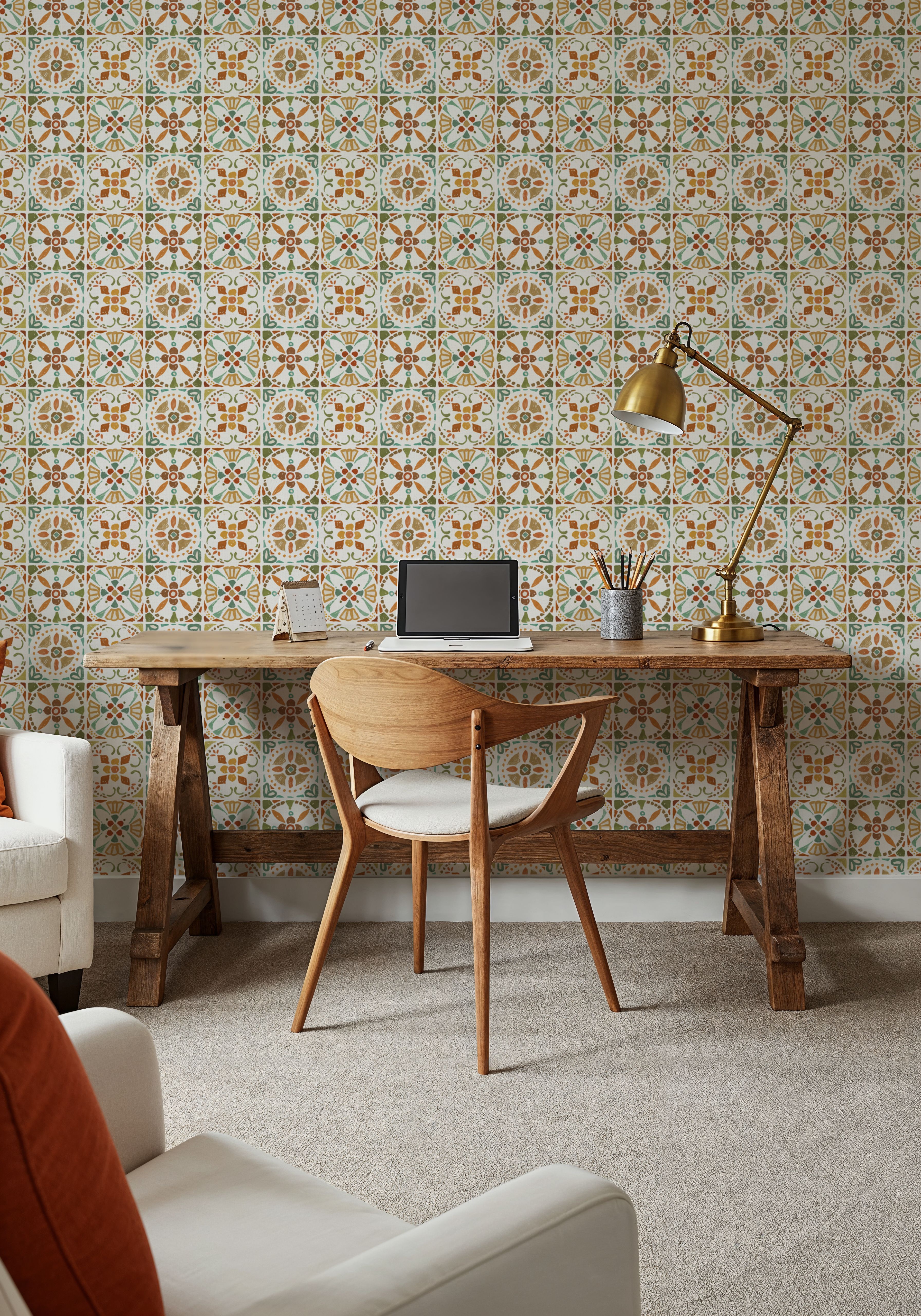 Autumn Tiles White