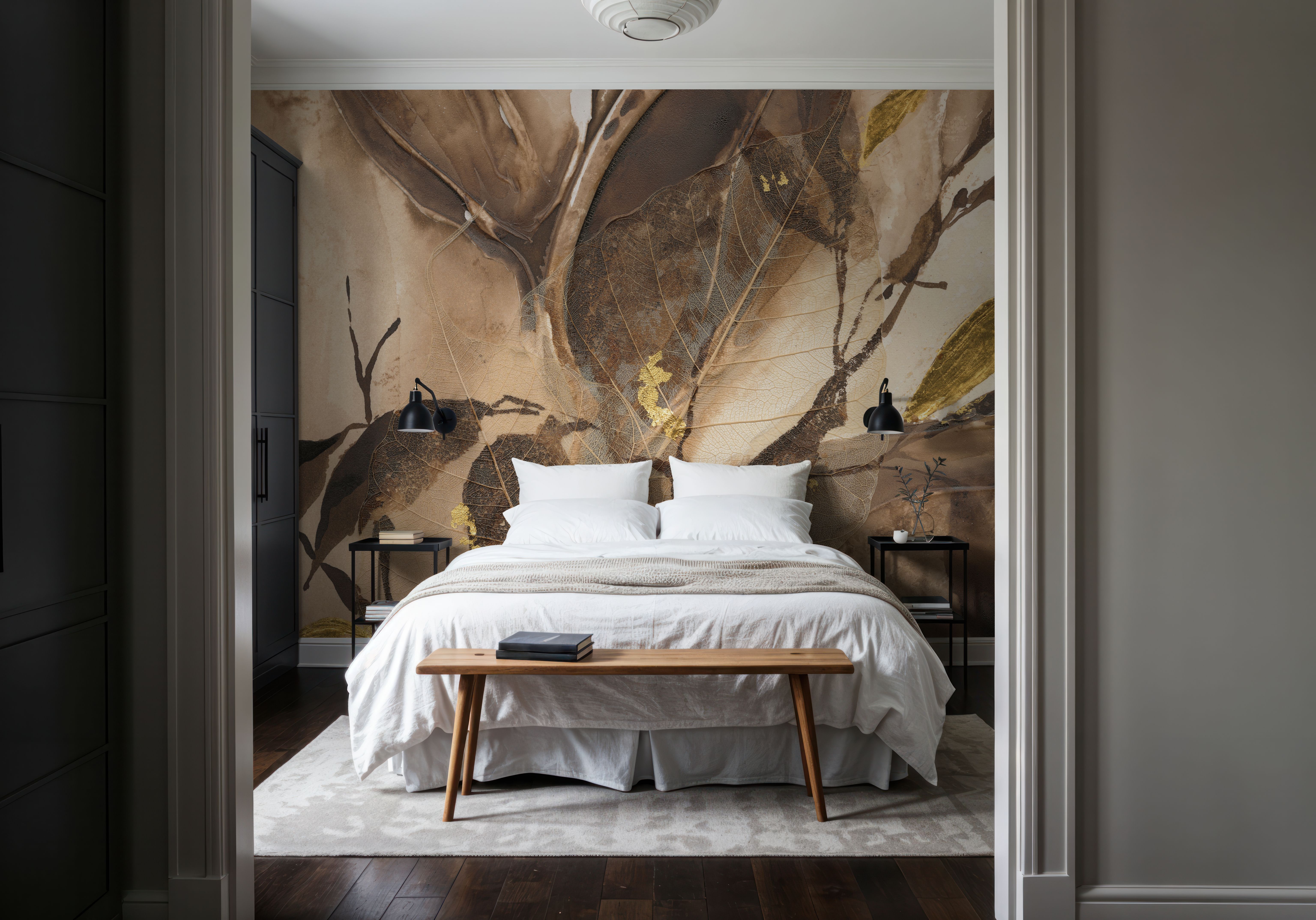 Gilded Leaf Collage I