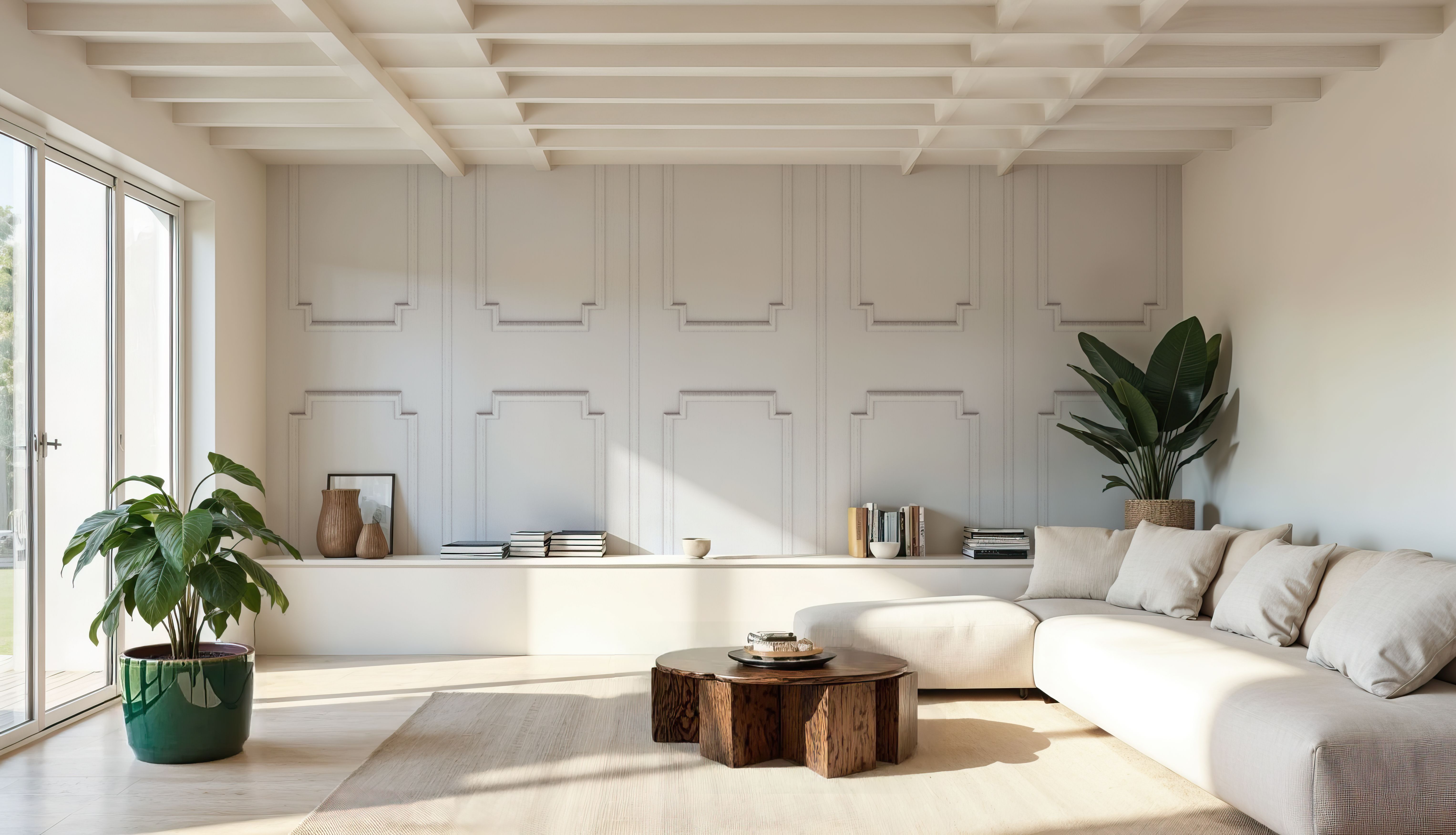 Faux Wall Panel Moulding, White