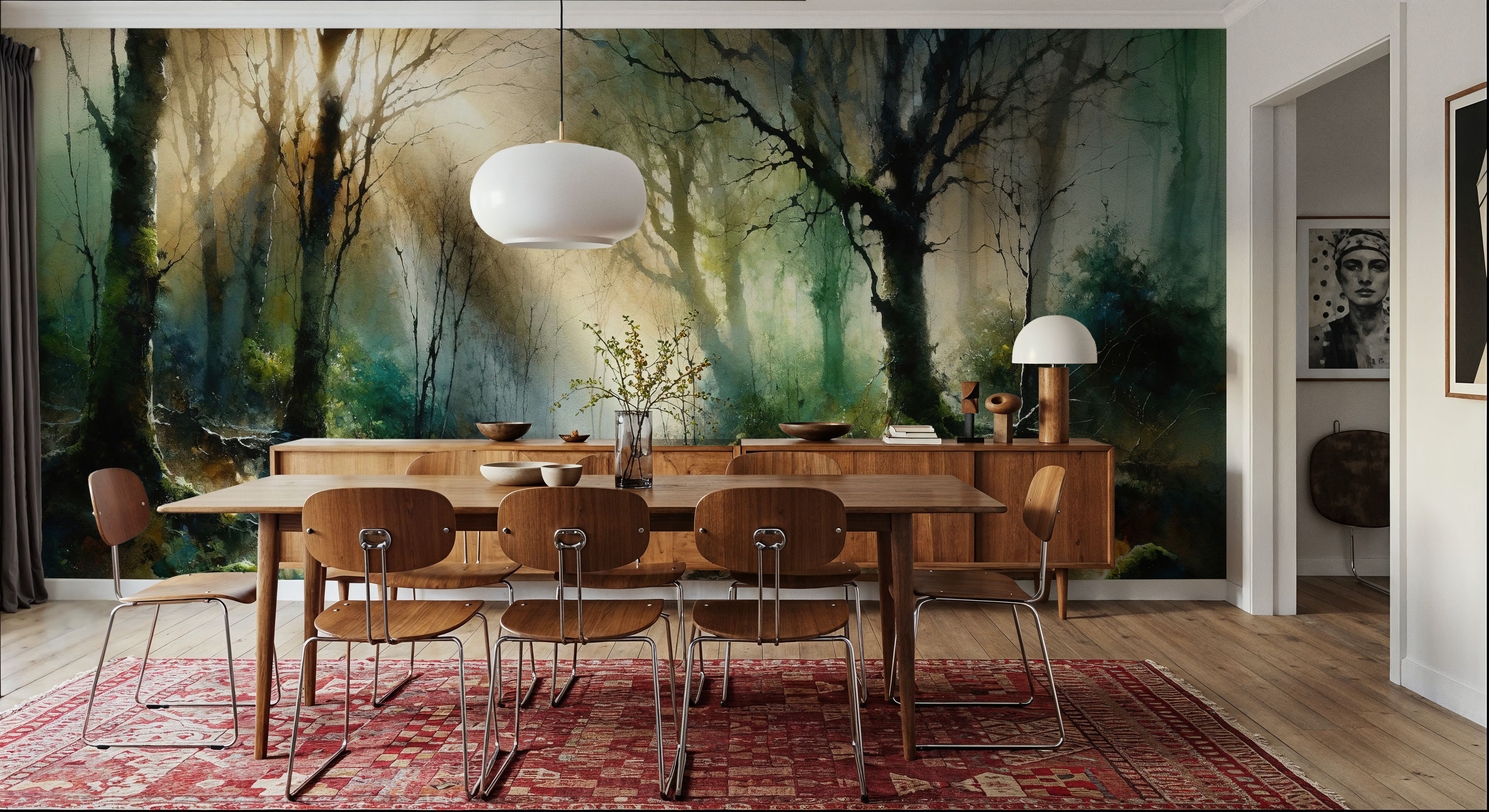 Misty Forest Awakening, Wallpaper