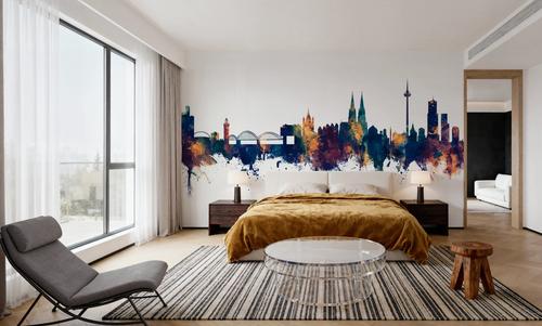 Cologne Germany Skyline Blue & Bronze