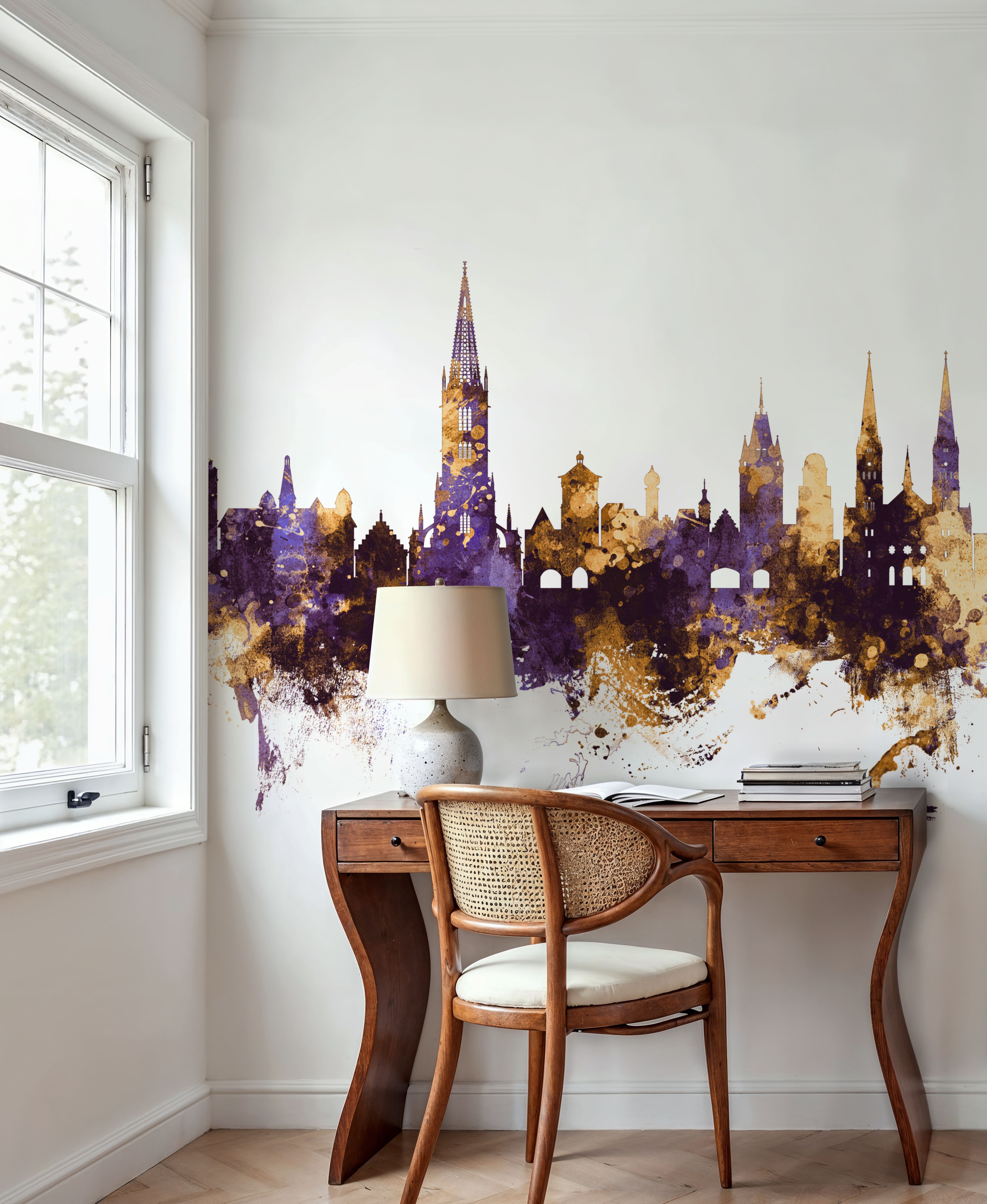 Freiburg Germnay Skyline Purple & Gold