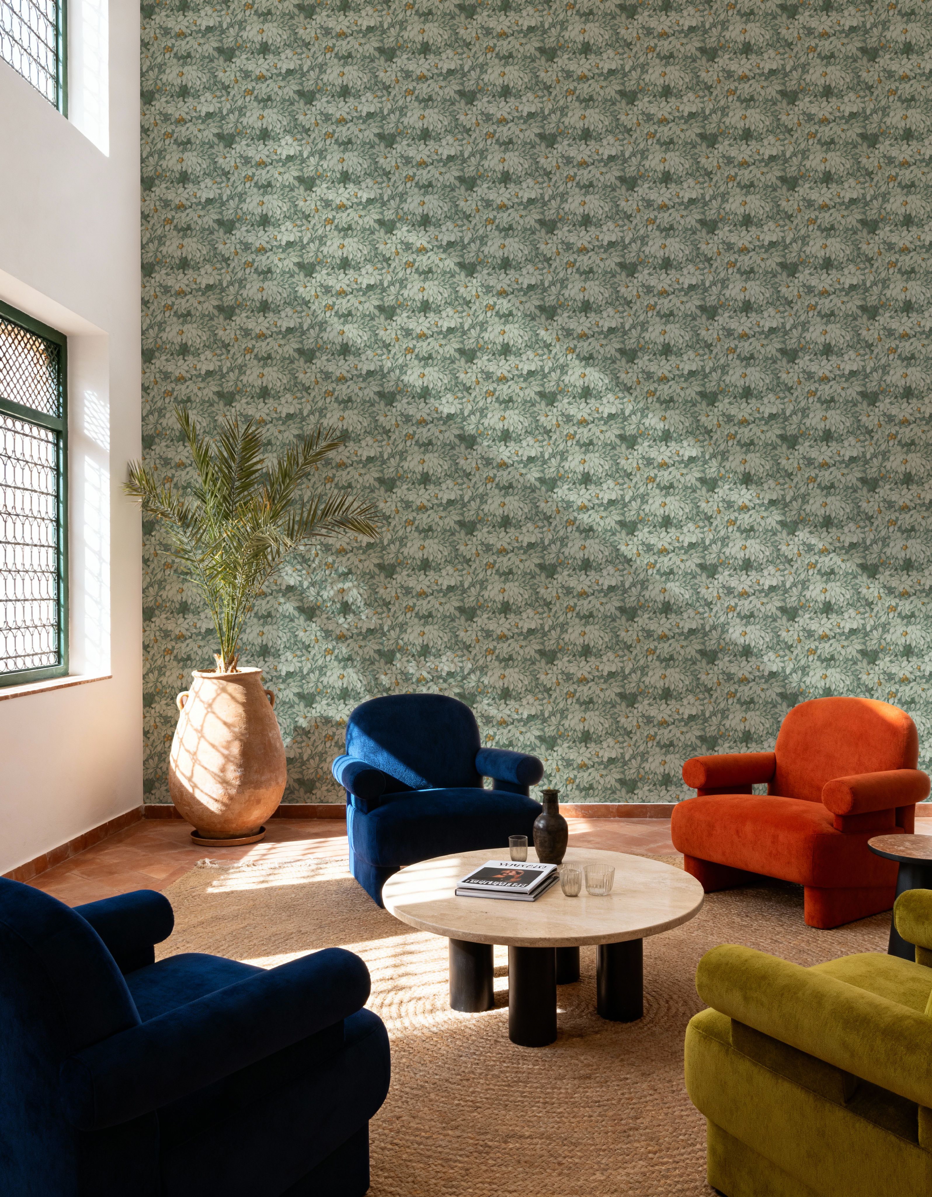 Fruit Tree Bower, Yellow on Laurel