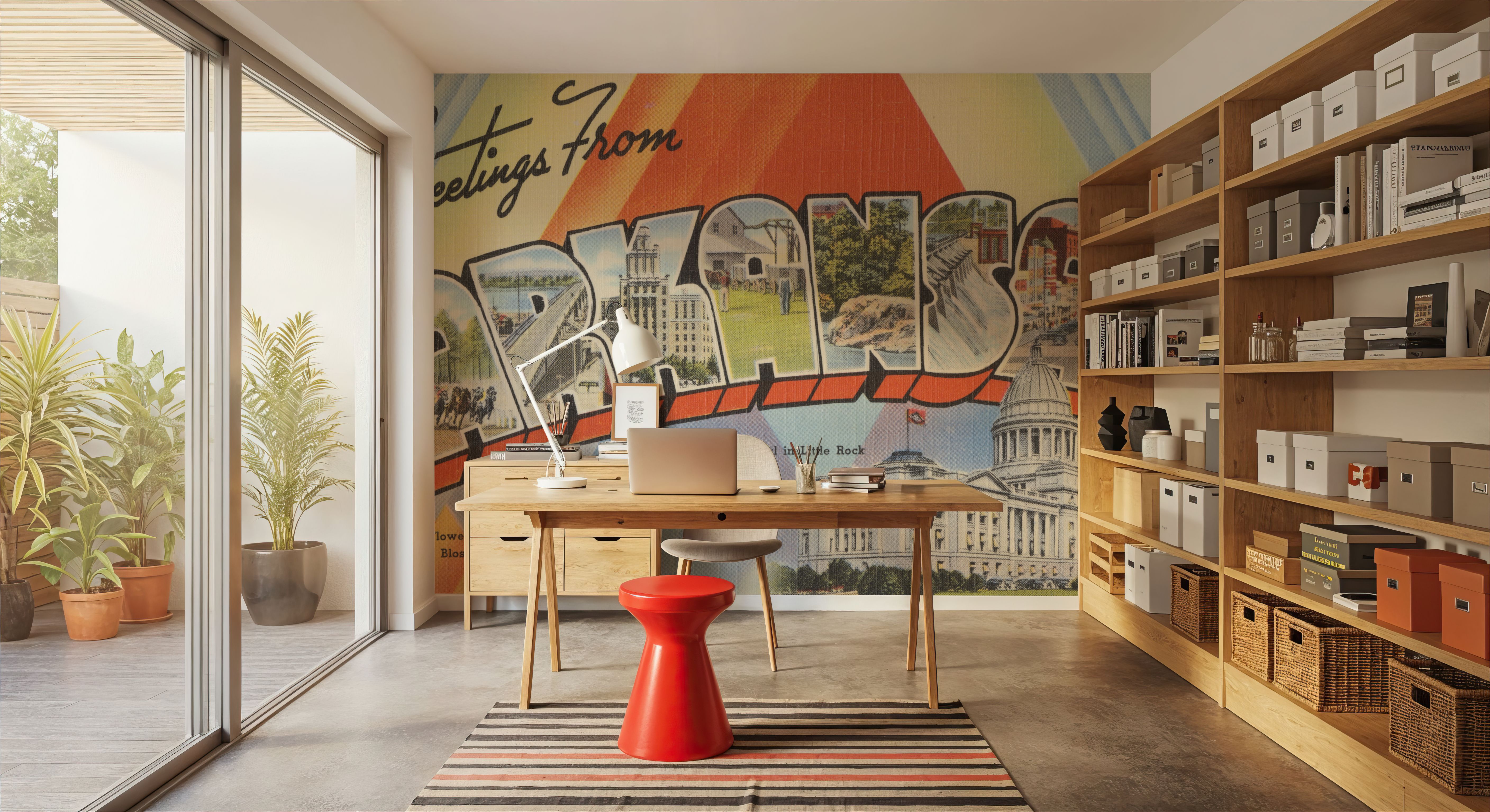 Greetings from Arkansas - Screenprint Postcard