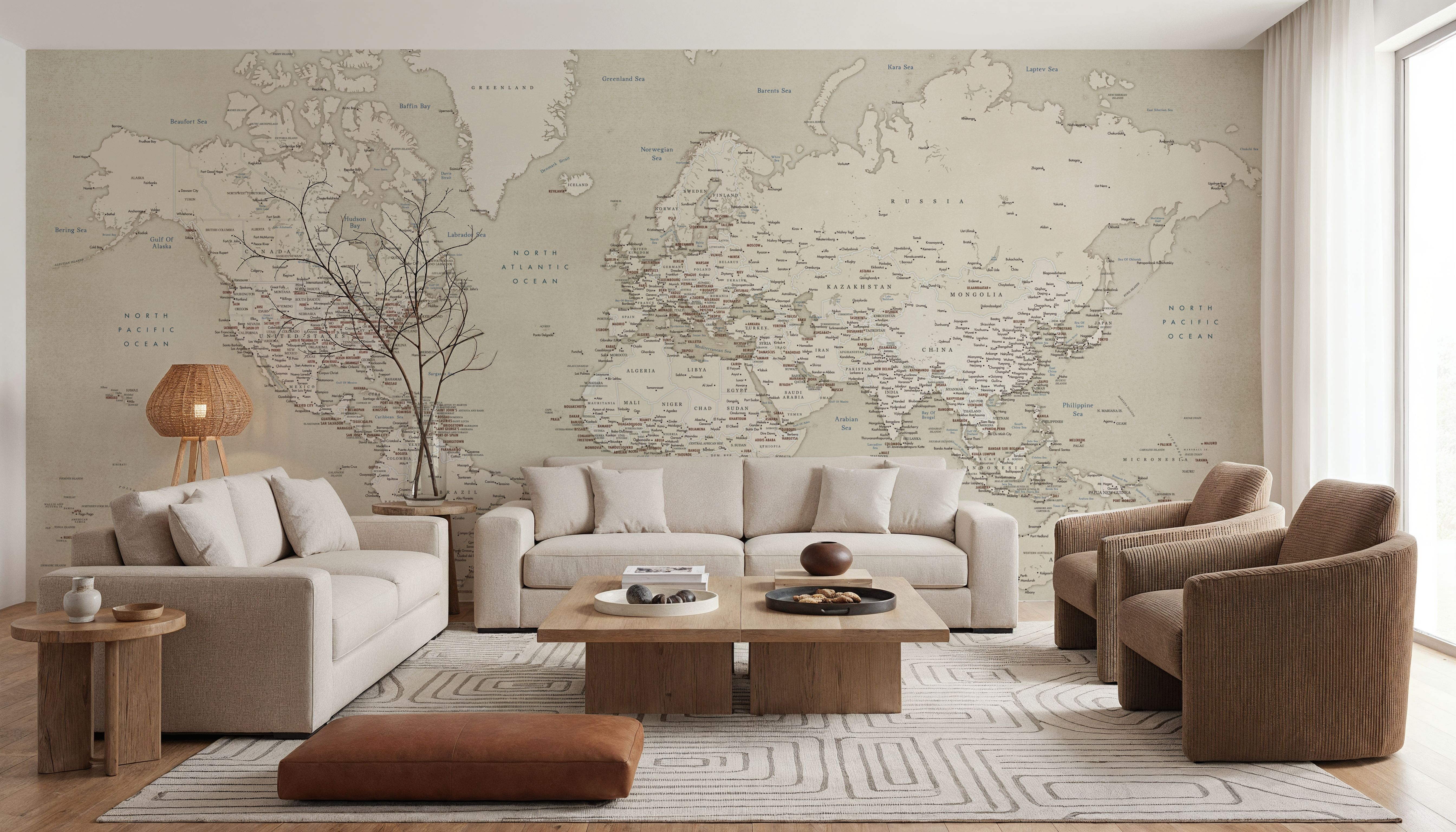 World Map Cities - Gentry