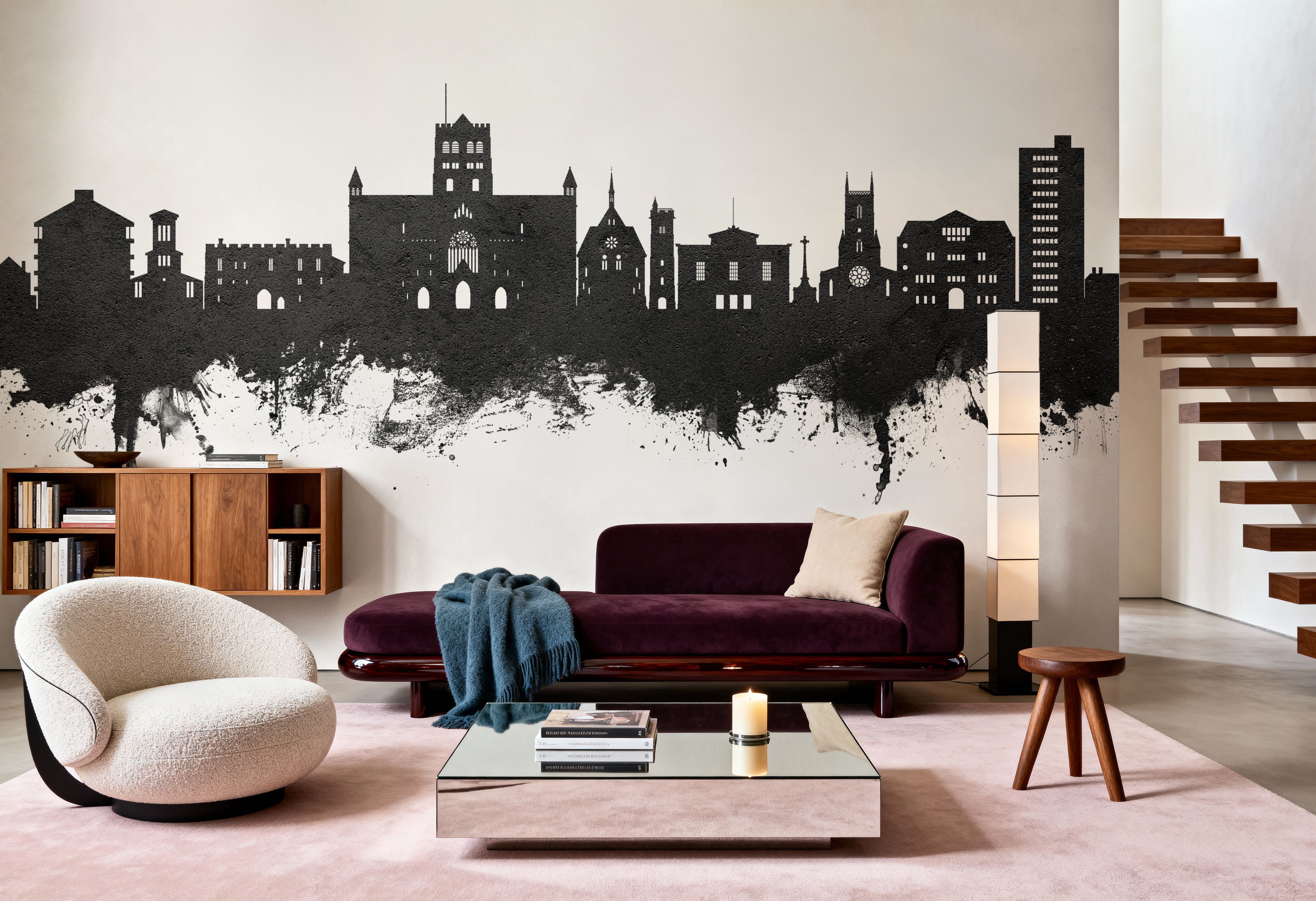 St Albans England Skyline Black & White