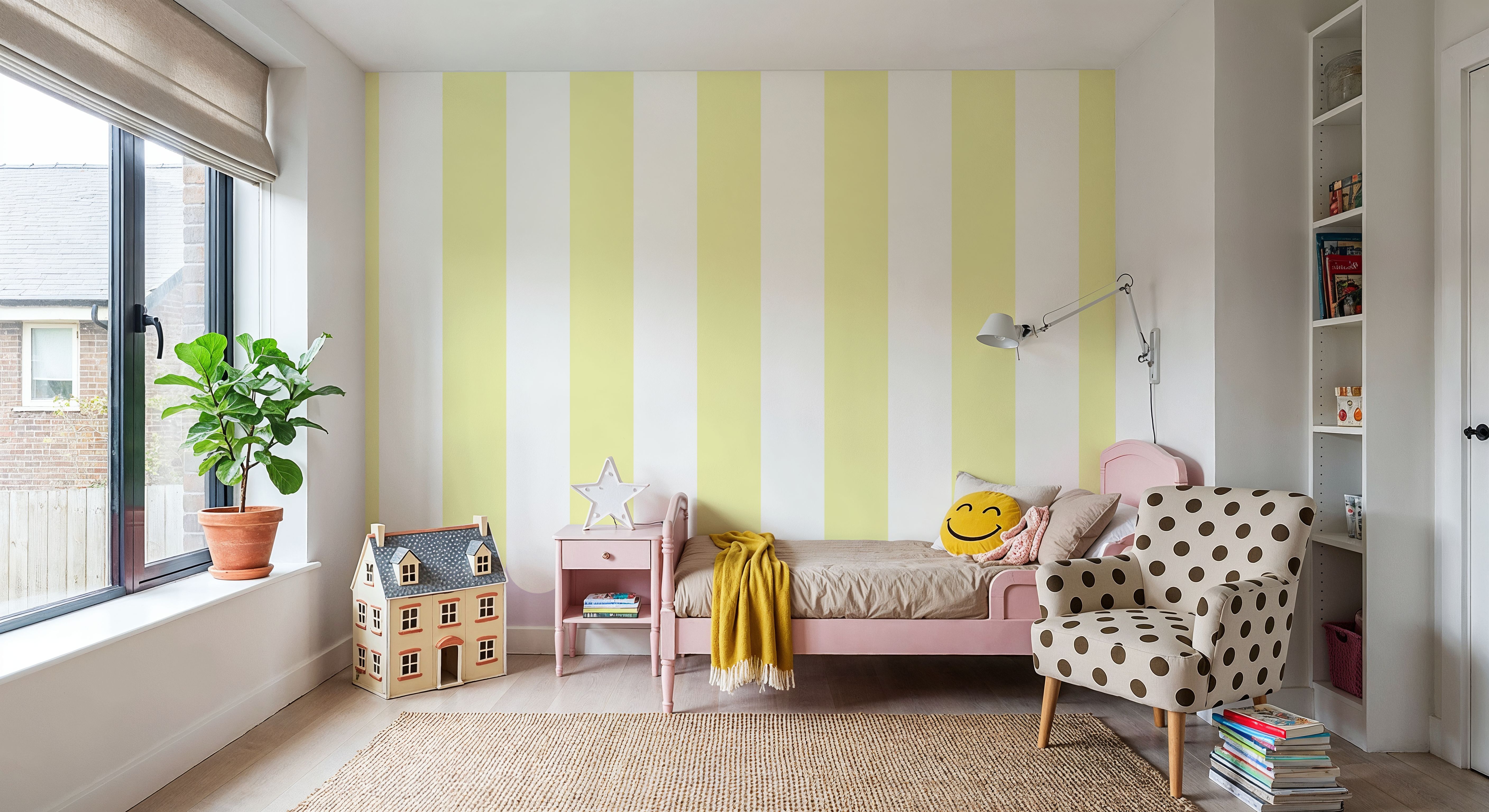 Scalloped Circus Stripes, Yellow