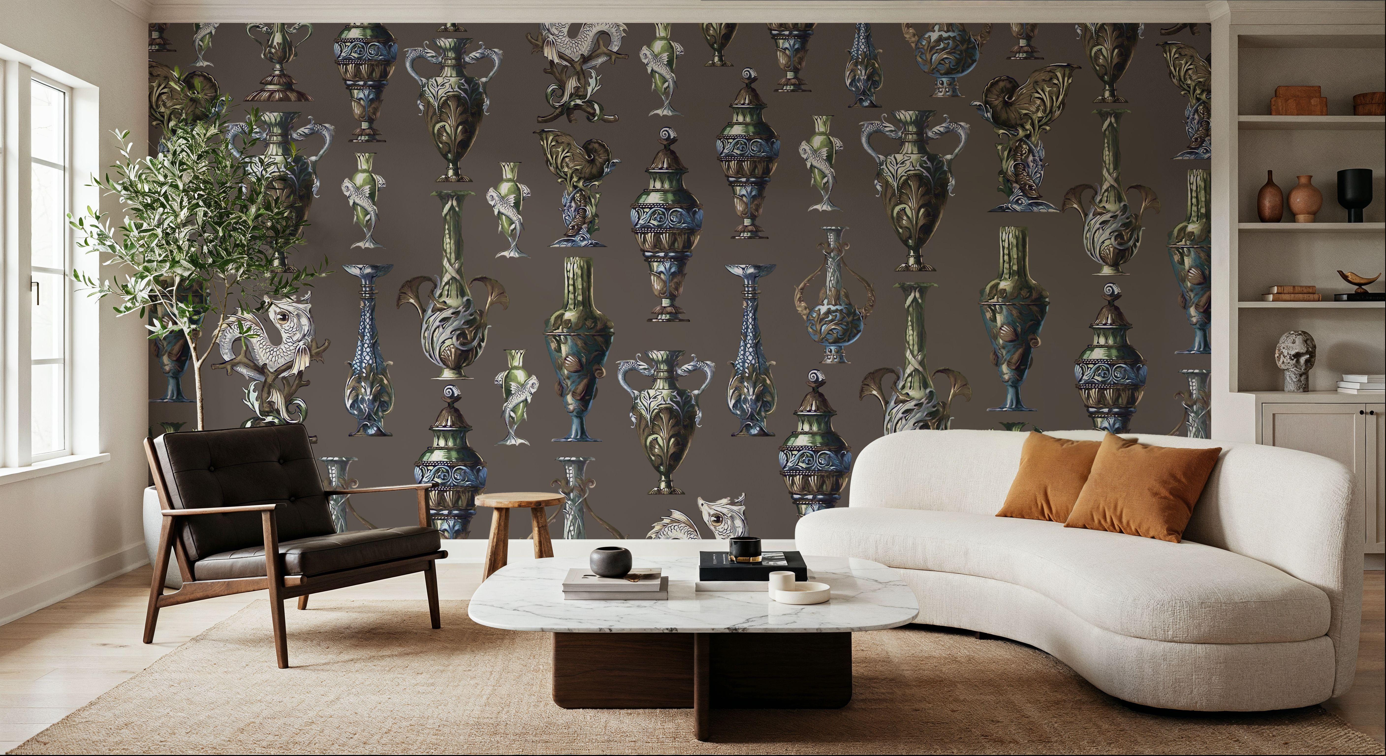 Art Deco Wall Brown