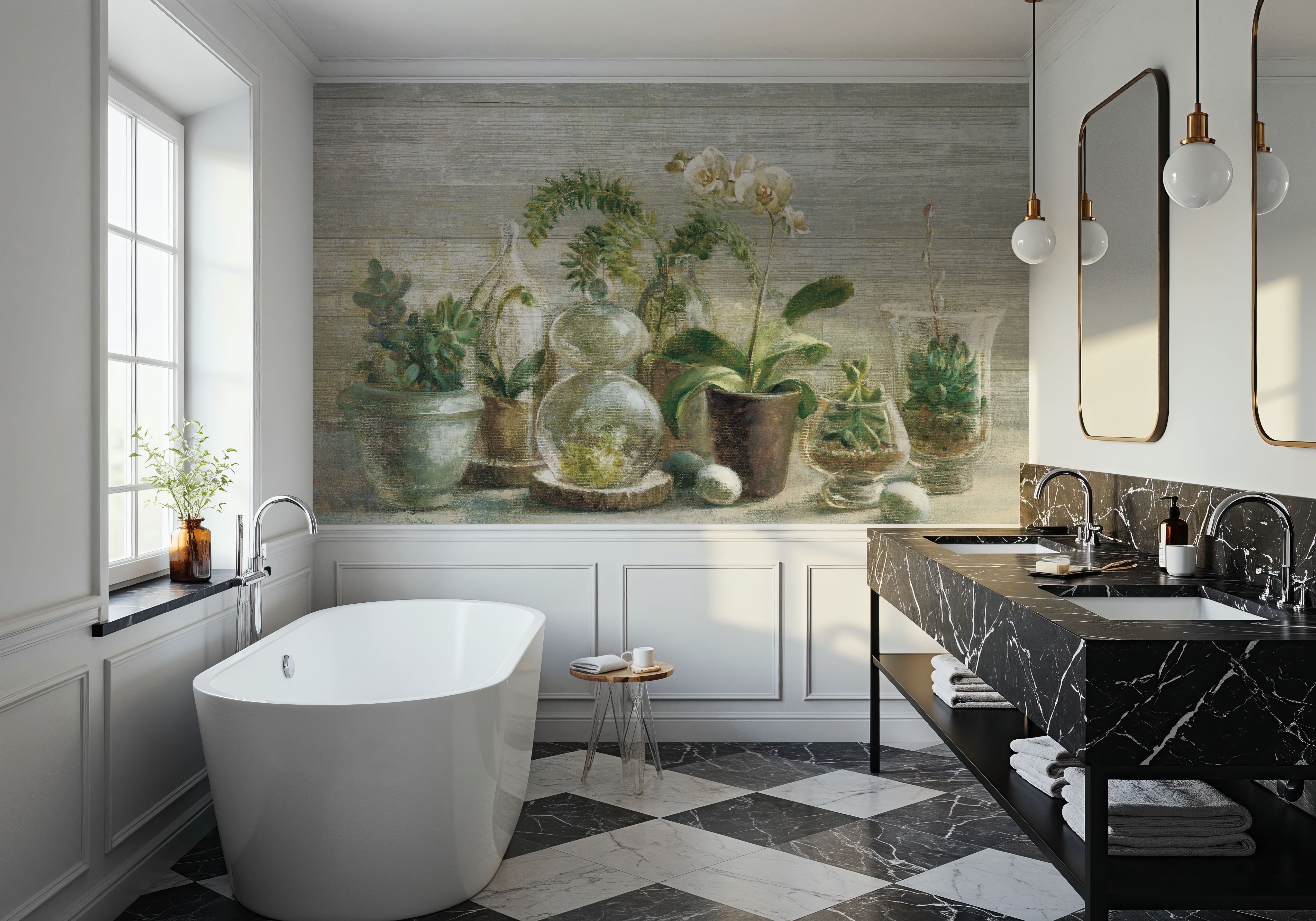 Greenhouse Orchids on Wood v2