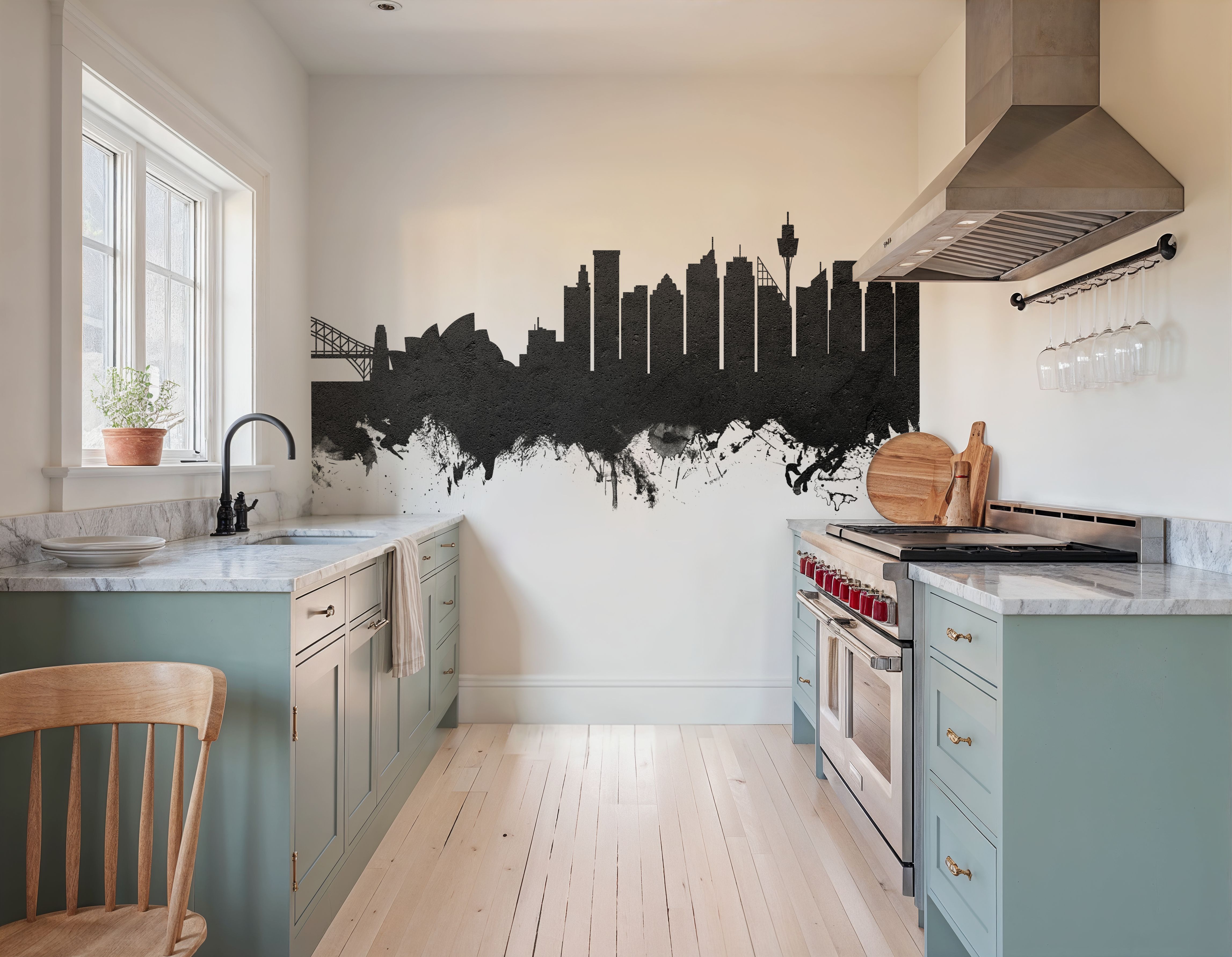 Sydney Australia Skyline Black & White