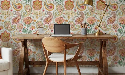 Harvest Paisley Mini White