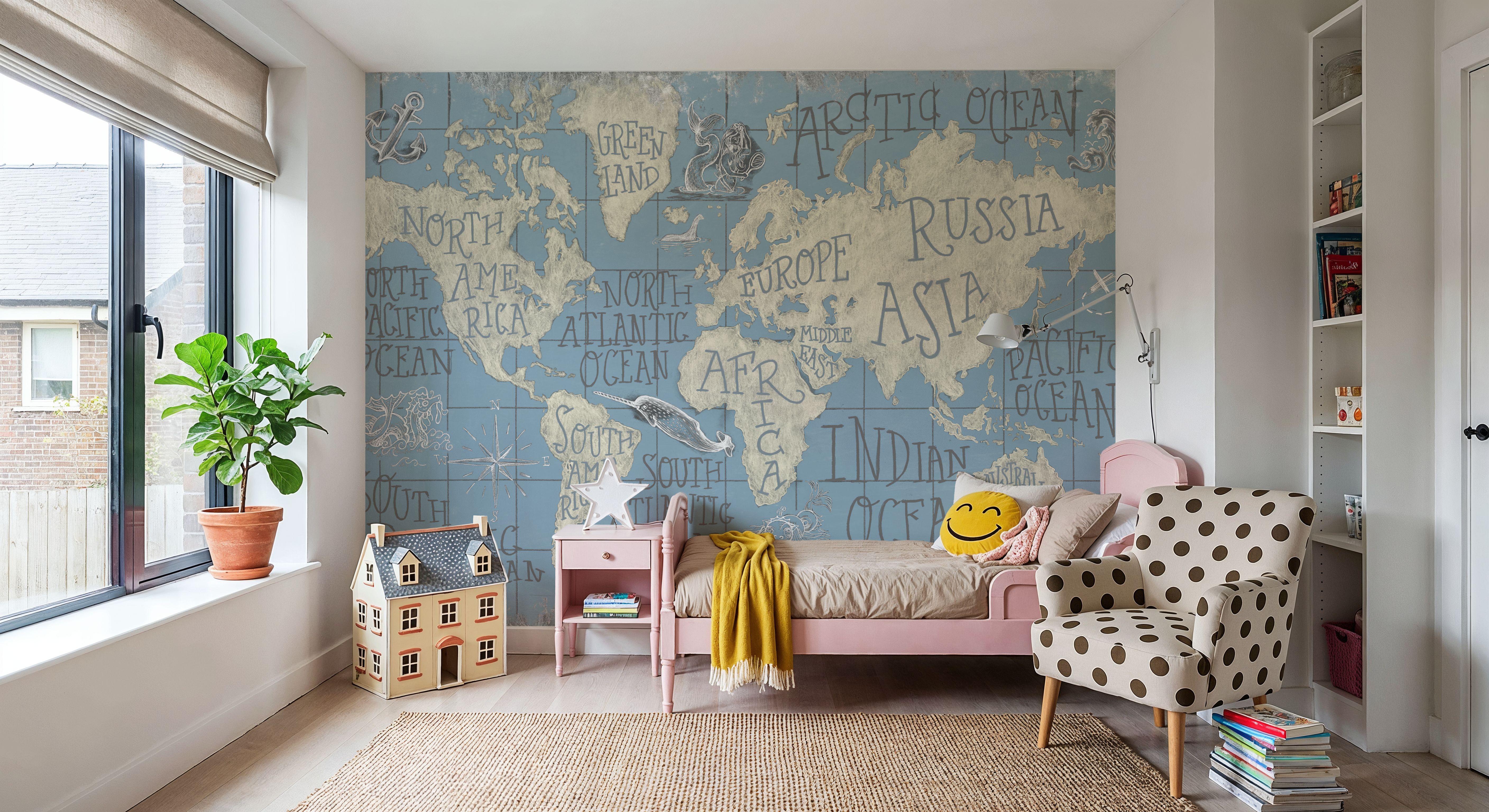 Mythical Map I Blue