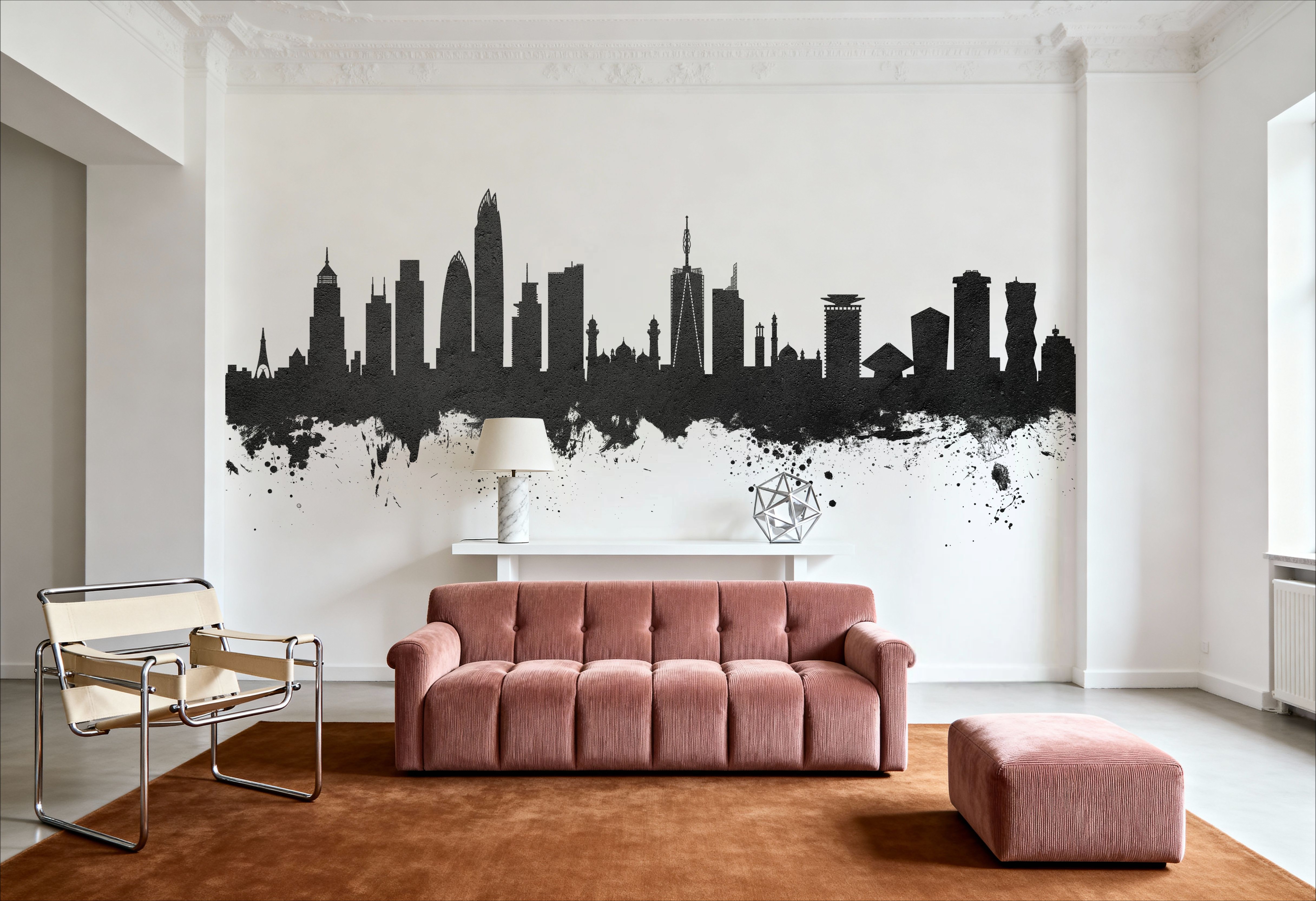 Nairobi Kenya Skyline Black & White