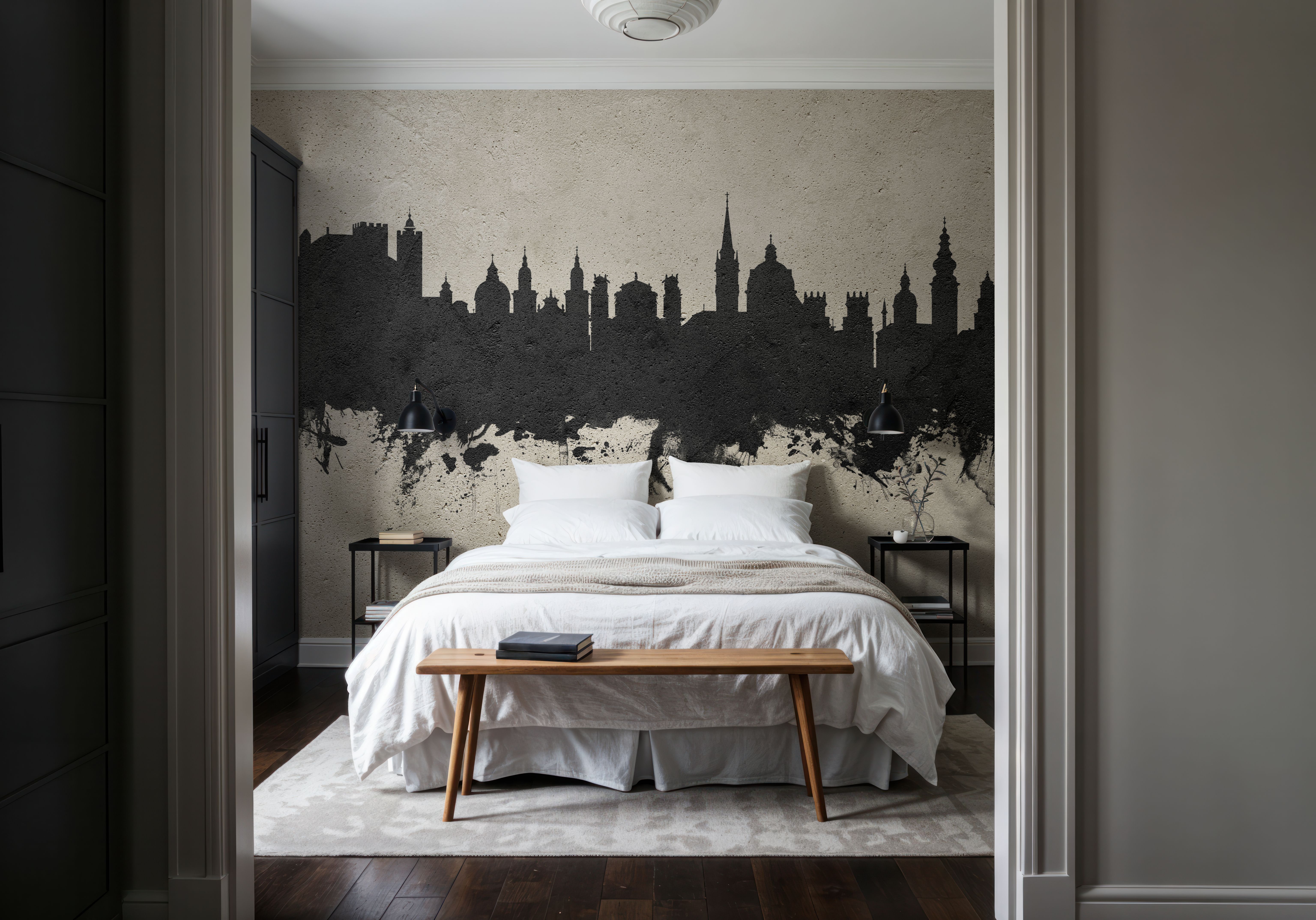 Salzburg Austria Skyline Concrete, Tapeten