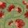 Indial Floral, Vermilion on Pistachio