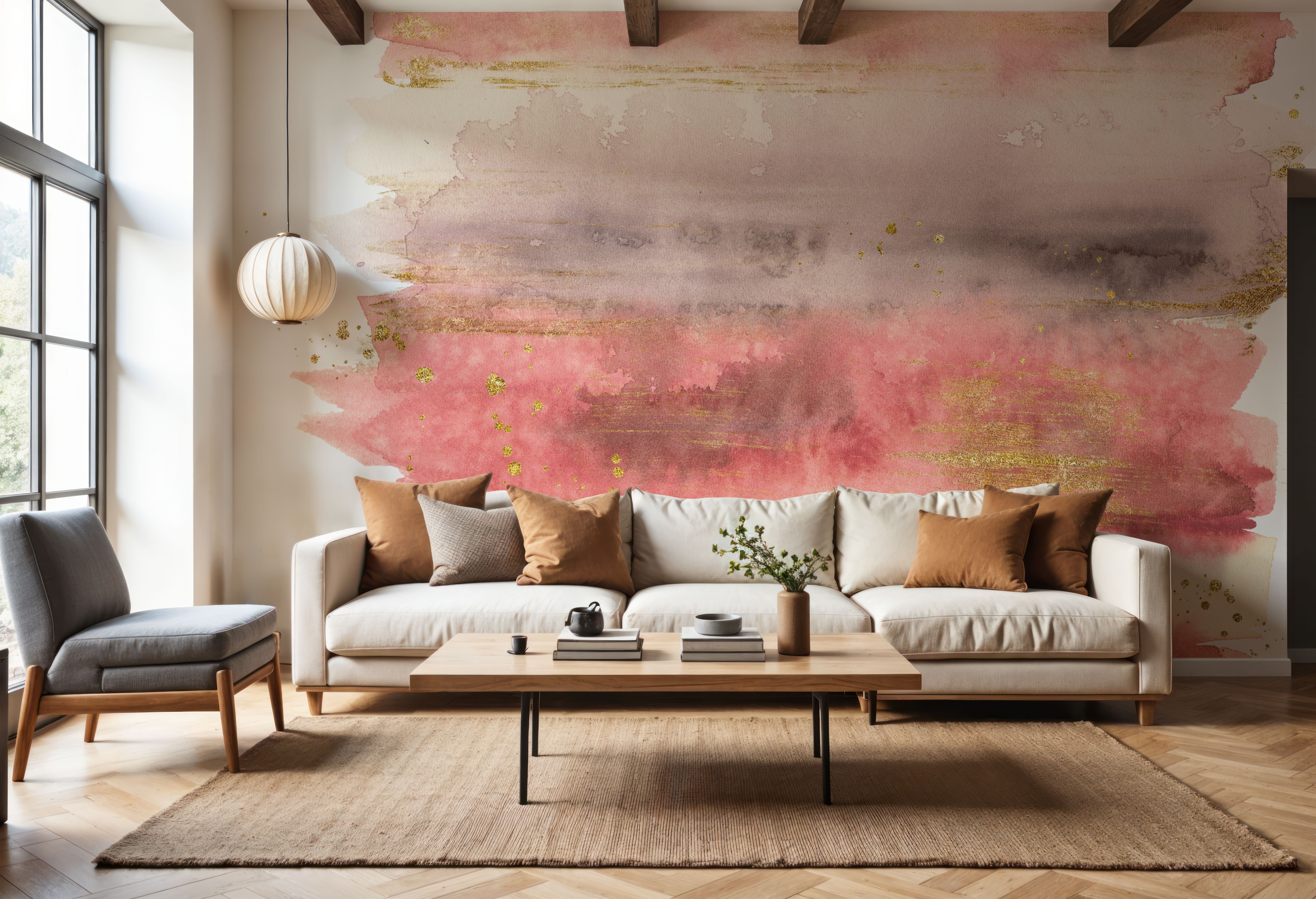 Desert Blooms Abstract I on White