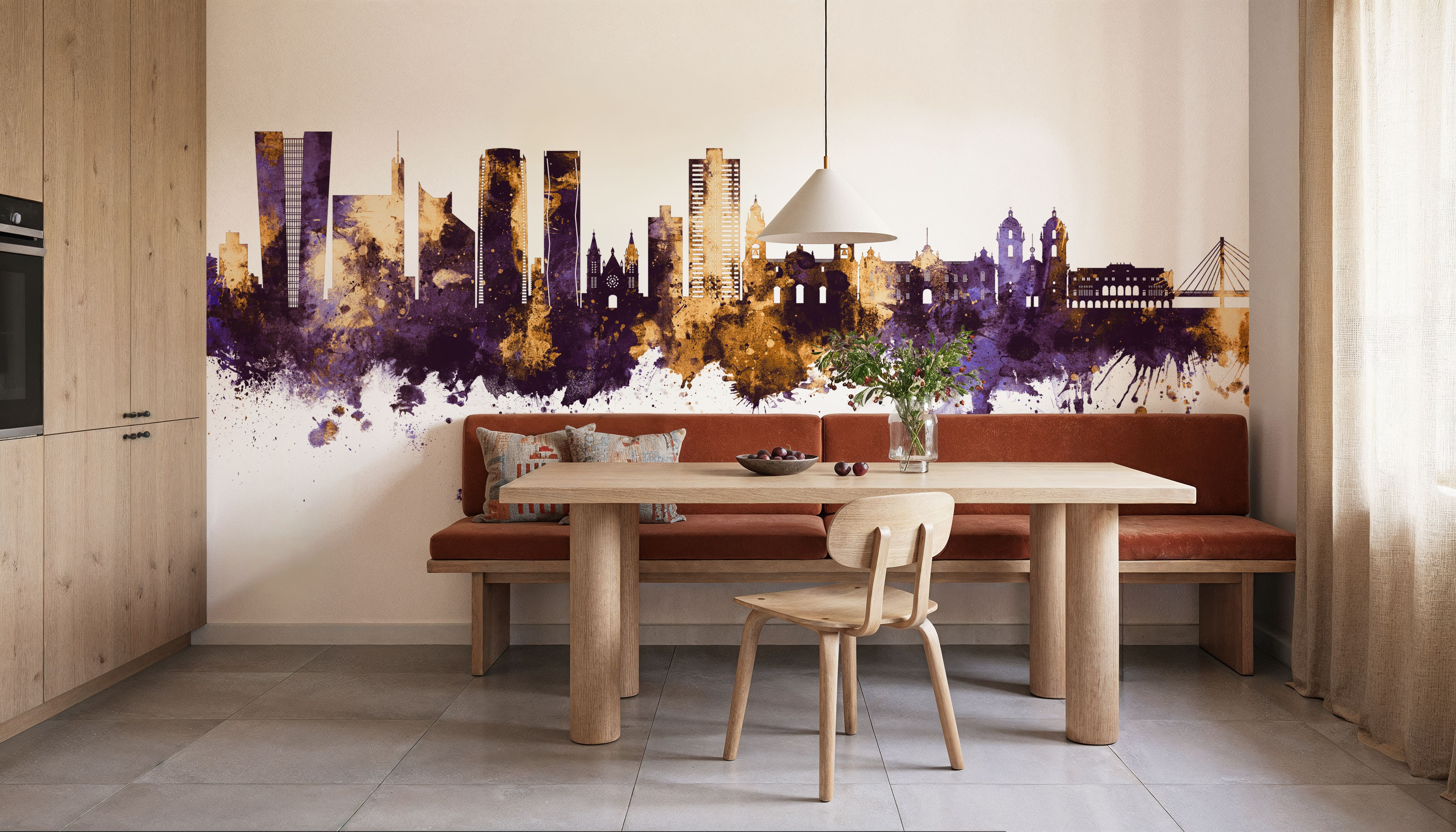 Lima Peru Skyline Purple & Gold