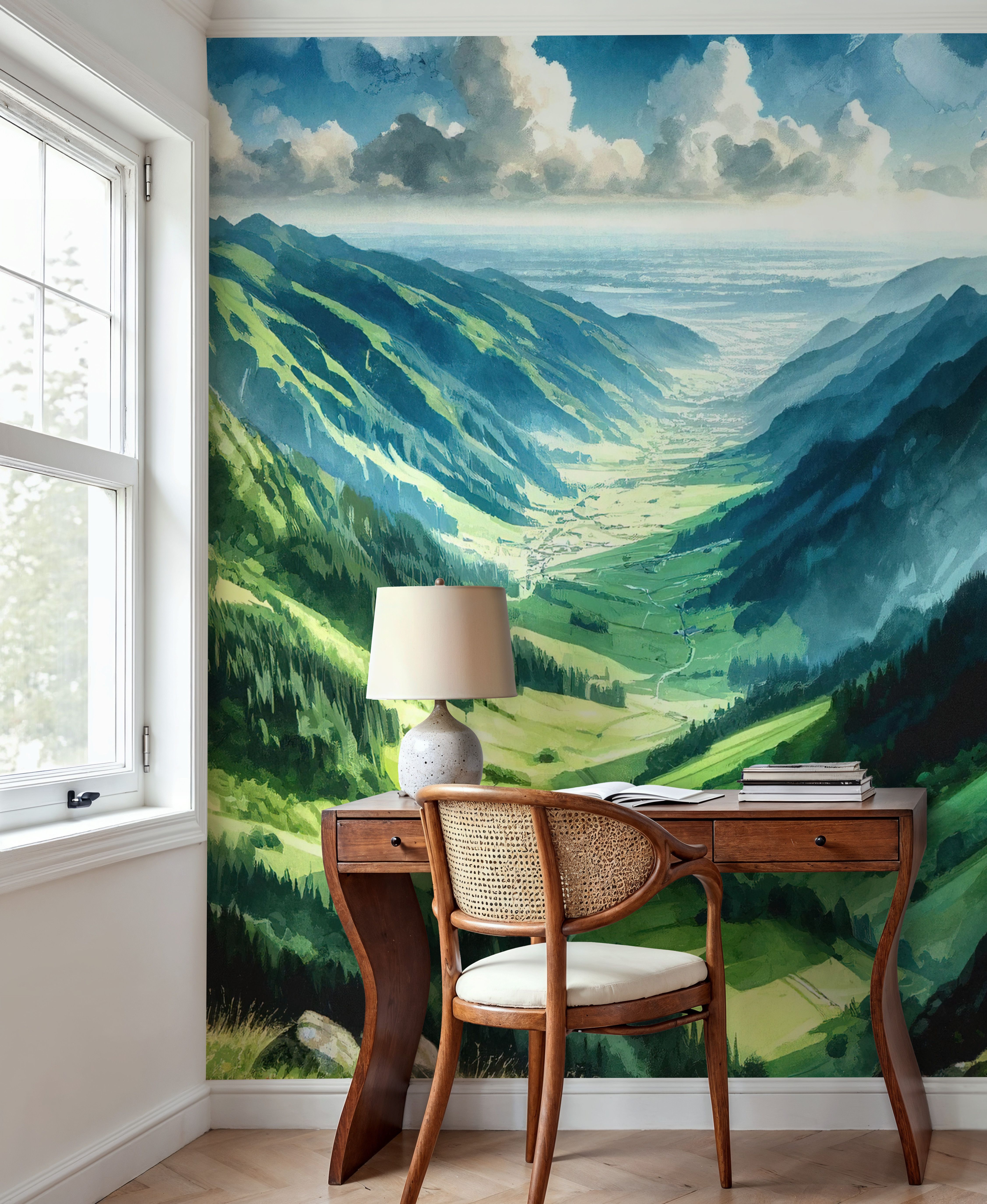 Expansive Mountain Valley Landscape