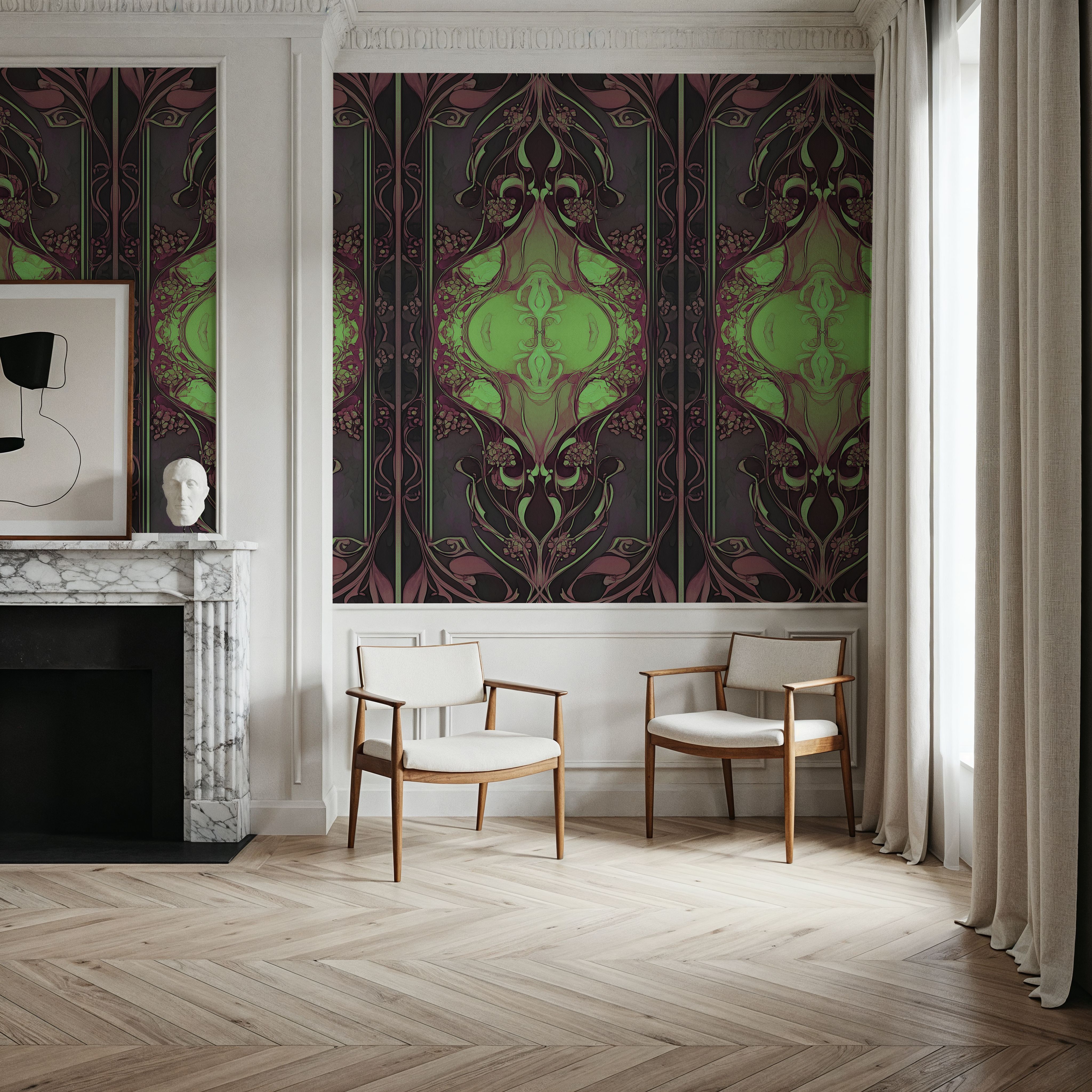 Art Noveau I Pinkgreen