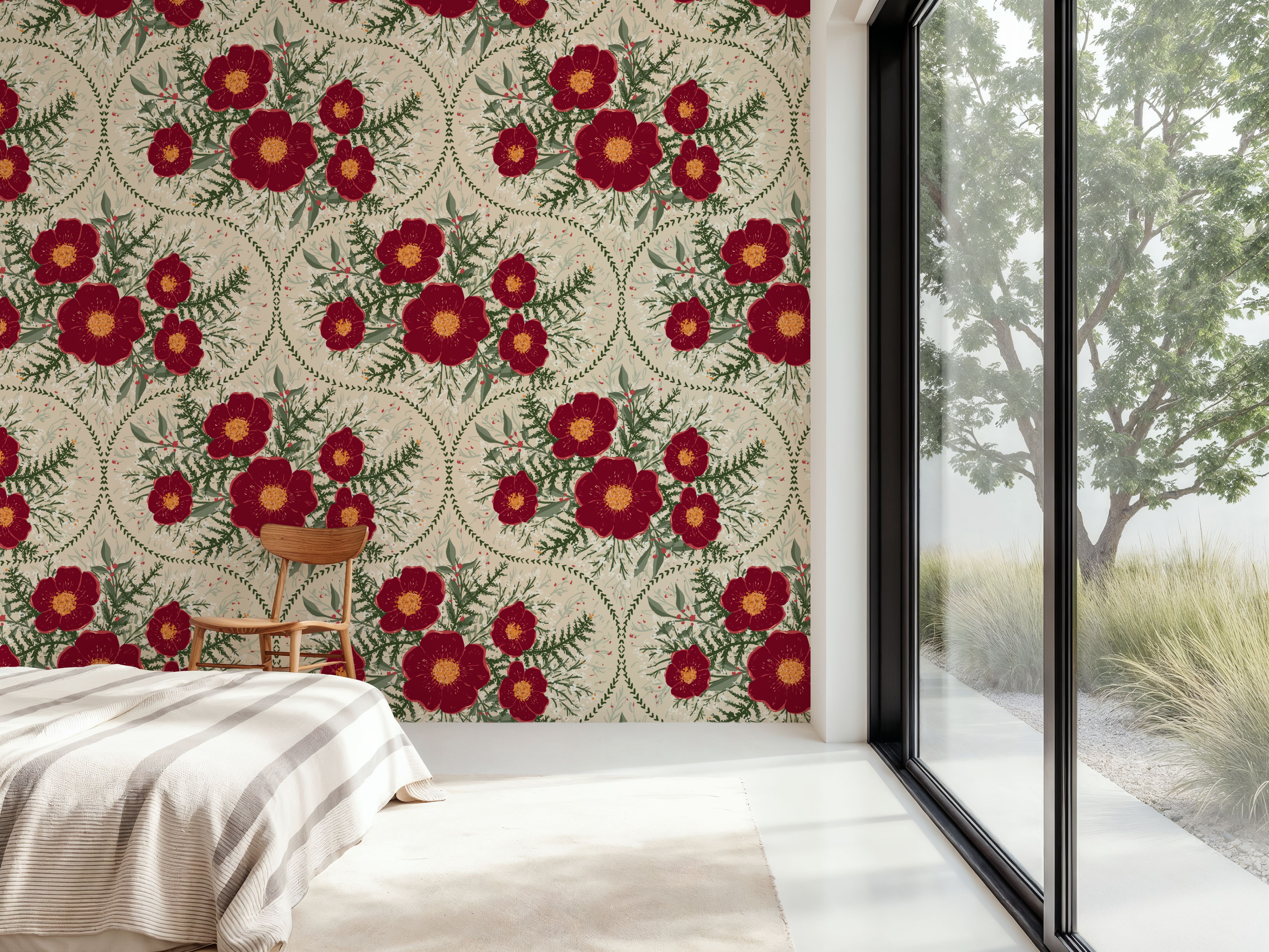 Yuletide Camelia, Bone White