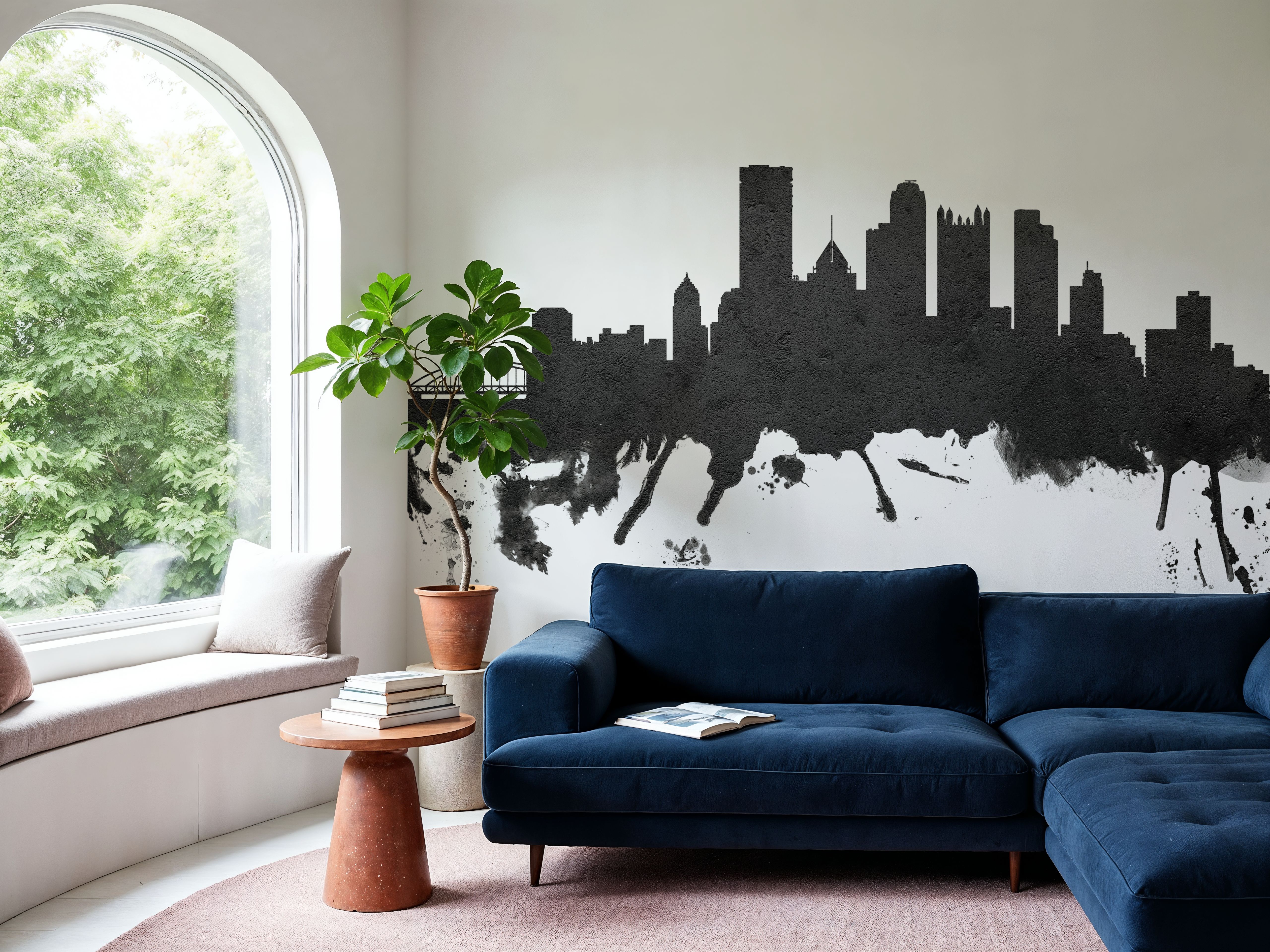 Pittsburg Pennsylvania Skyline Black & White