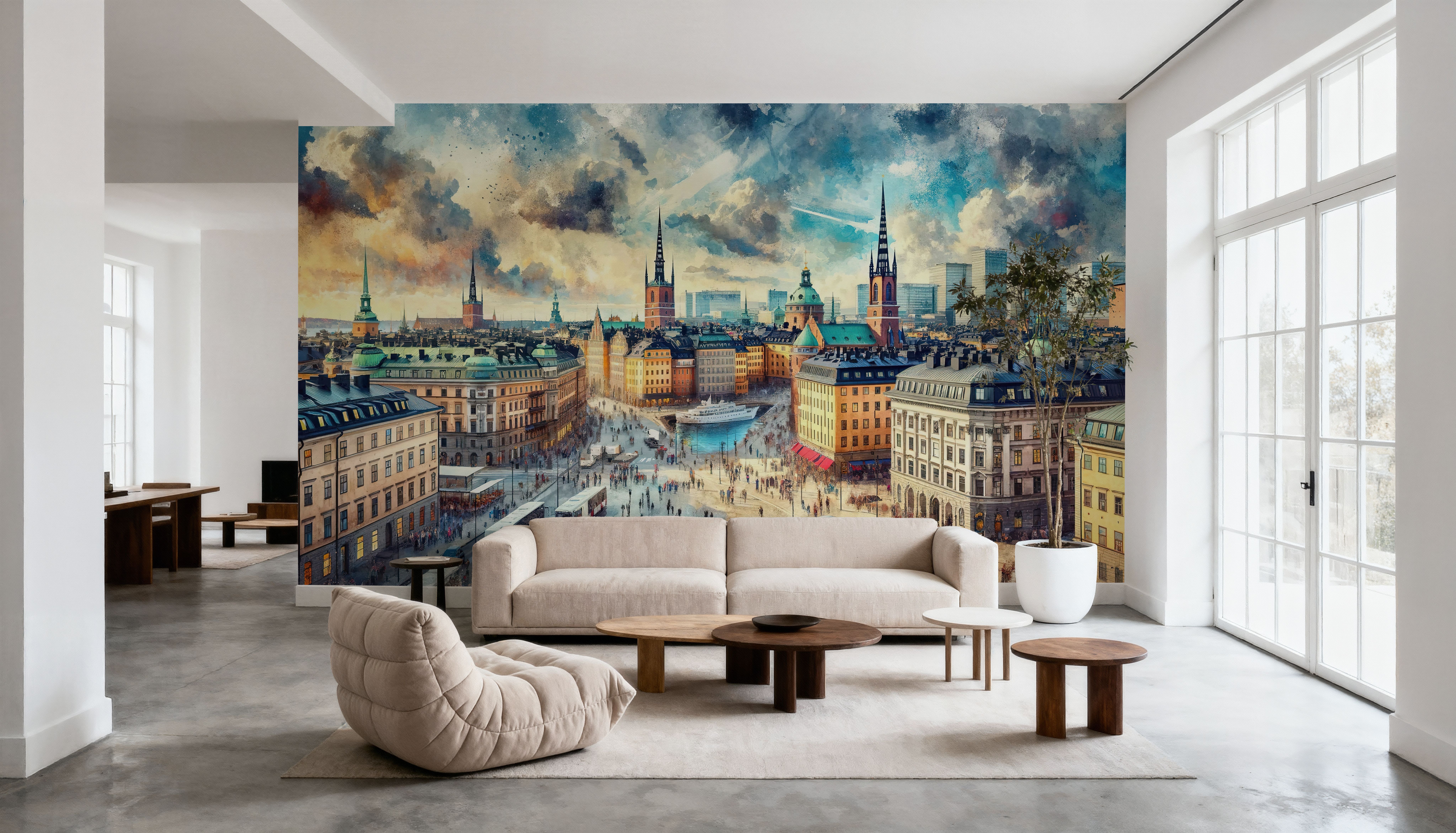 Watercolor Stockholm Sweden