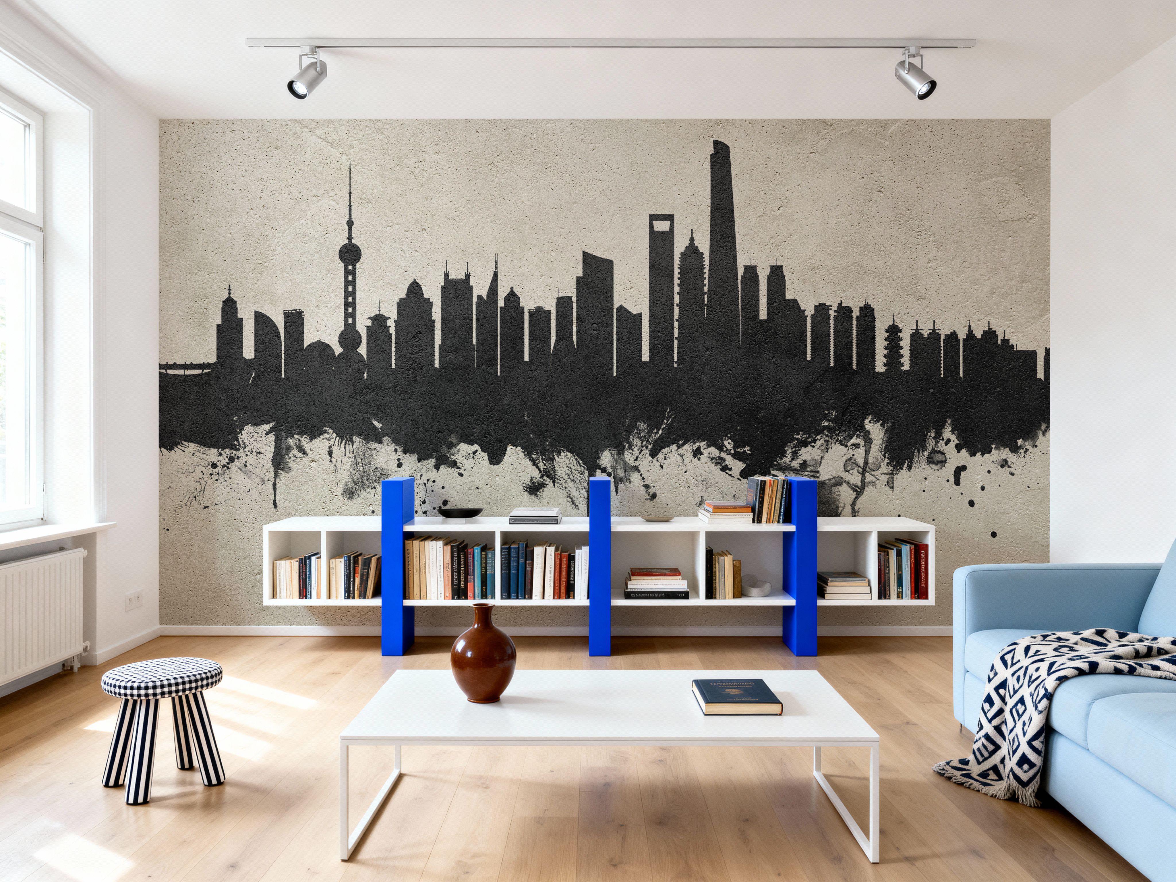 Shanghai China Skyline Concrete