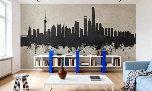 Shanghai China Skyline Concrete