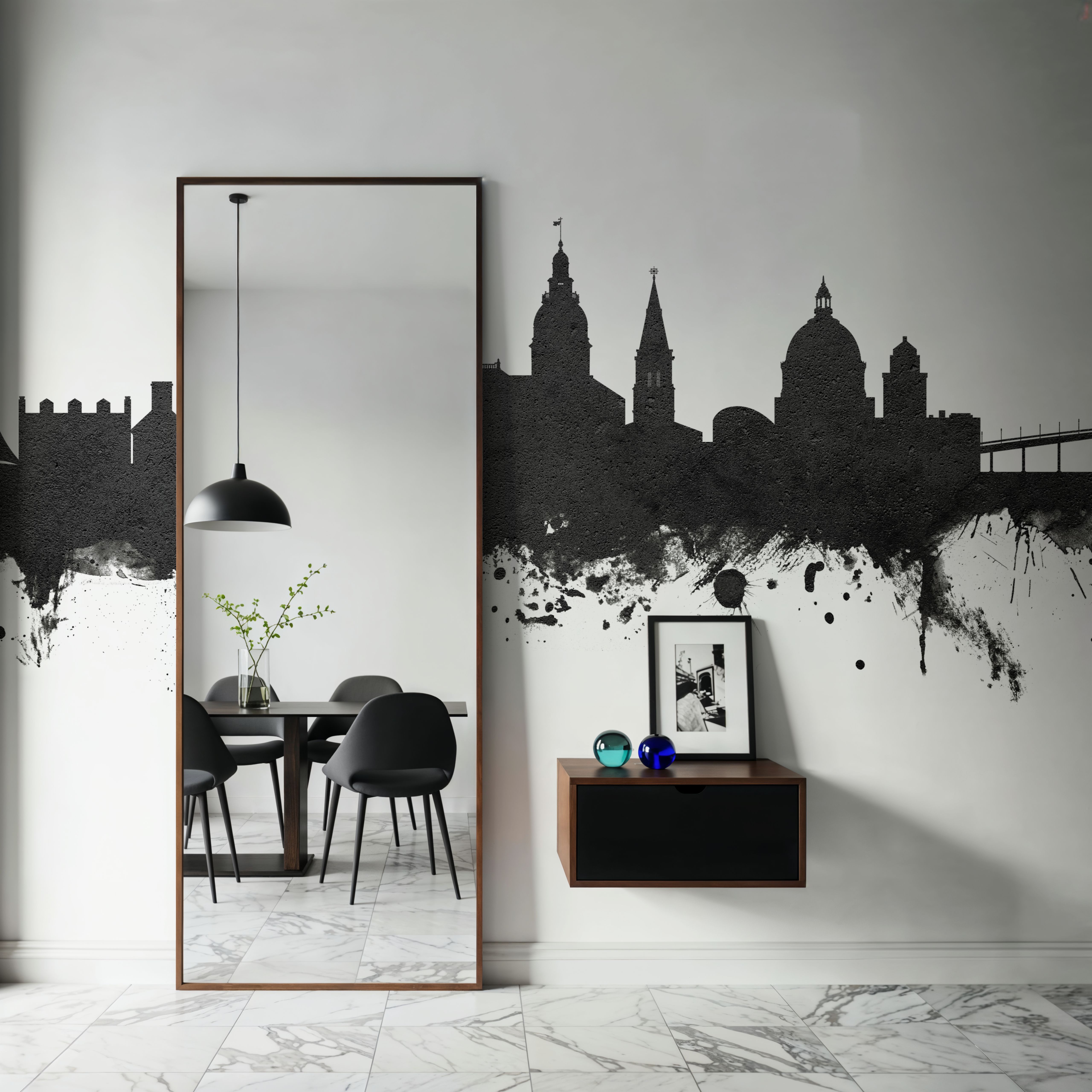 Annapolis Maryland Skyline Black & White