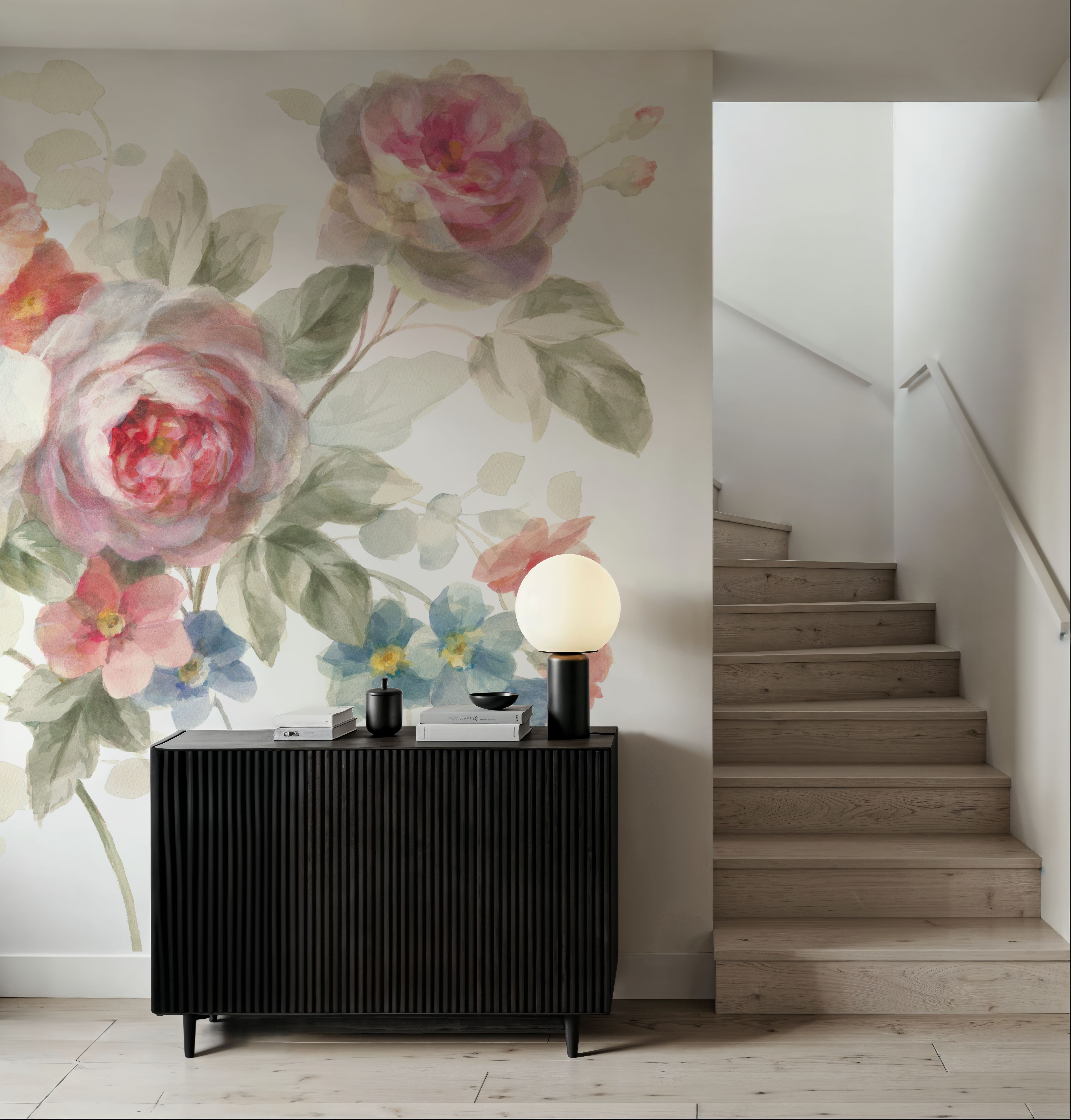 Cottage Garden on White