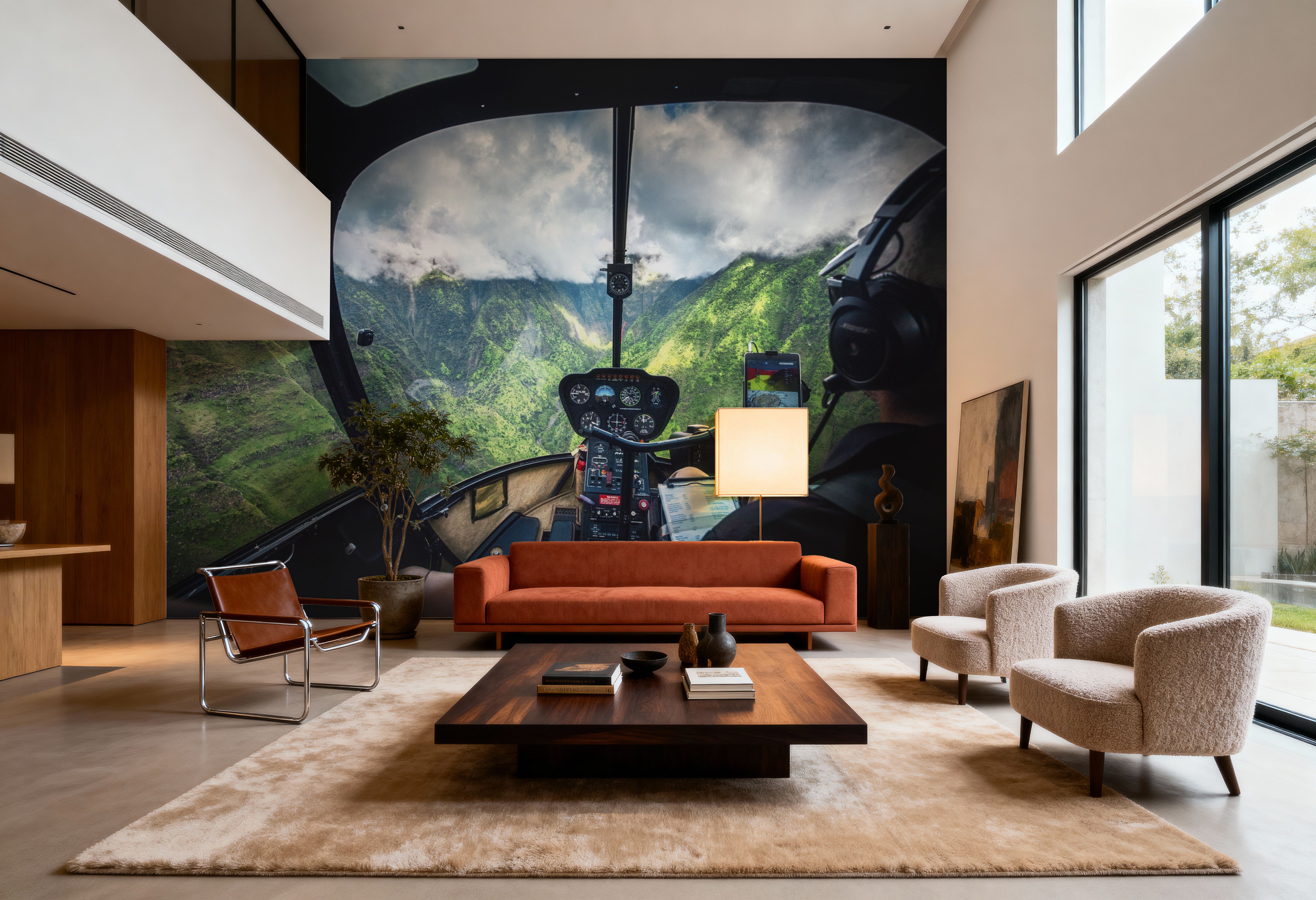 Hawaiian Helicopter Ride, Papel pintado