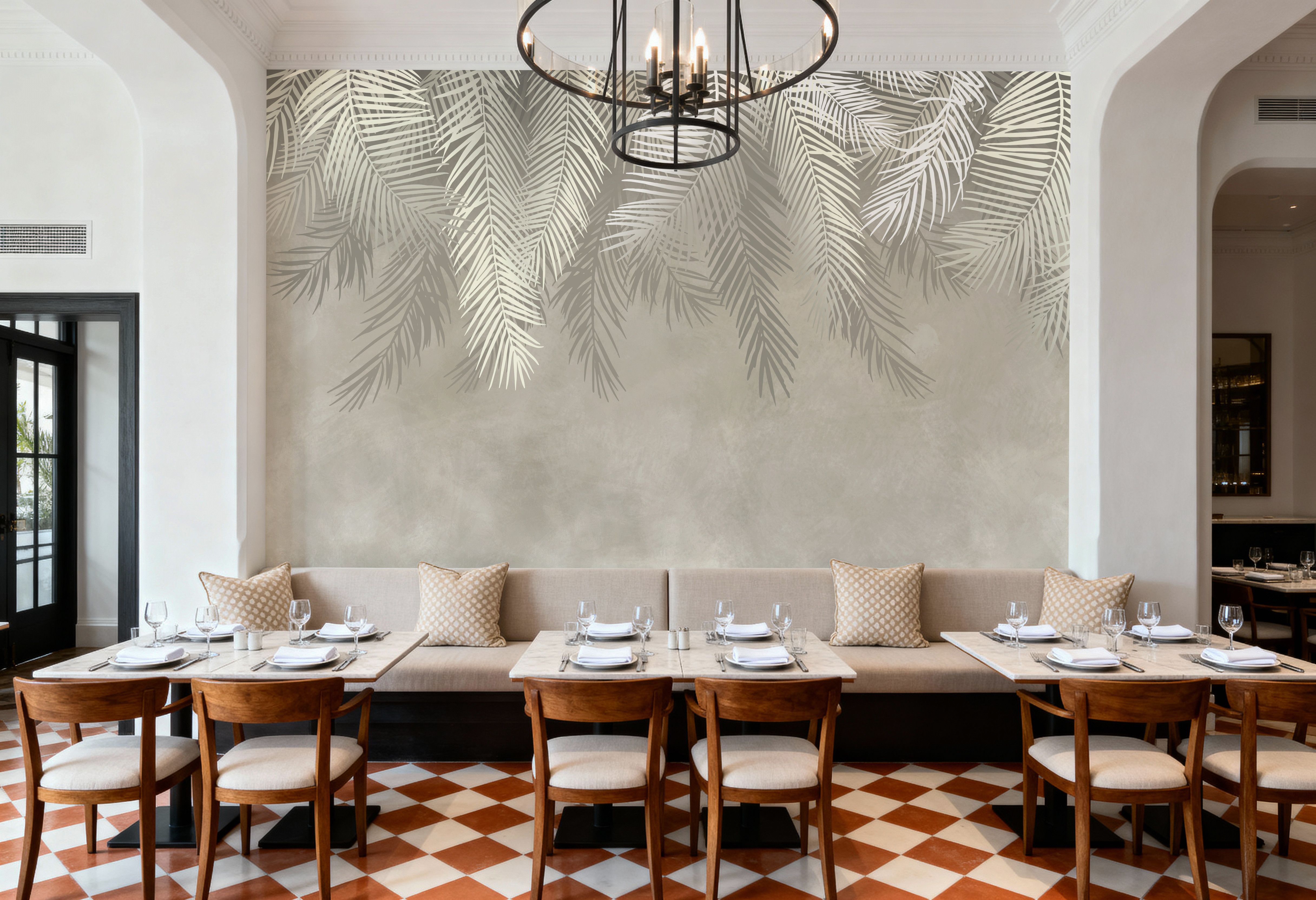 Palms Above, Sage Green