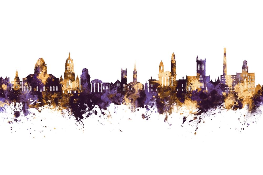 Paisley Skyline Purple & Gold