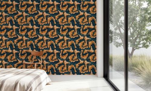 Koi Fish, Ocean Blue