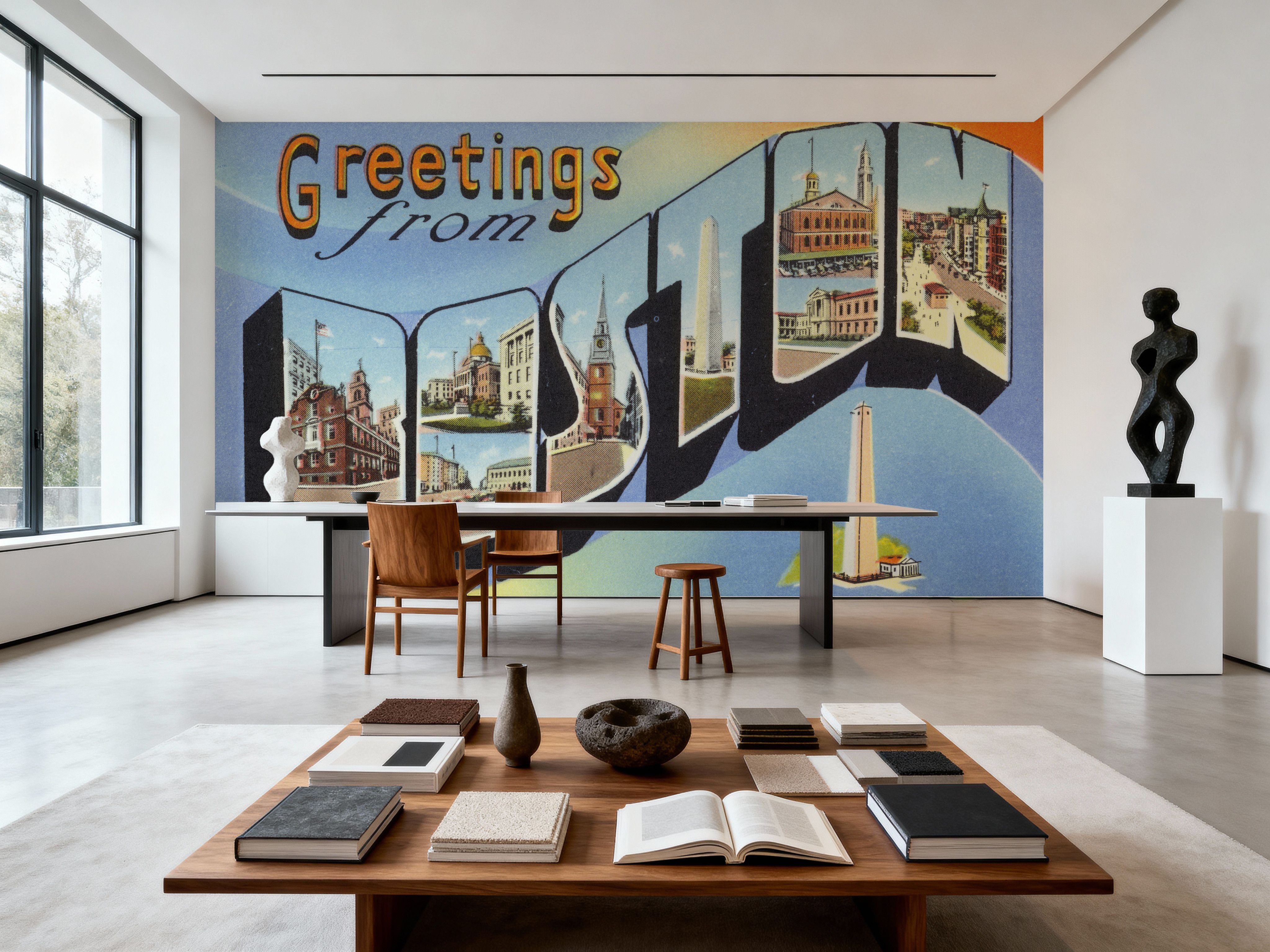 Greetings from Boston - Screenprint Postcard