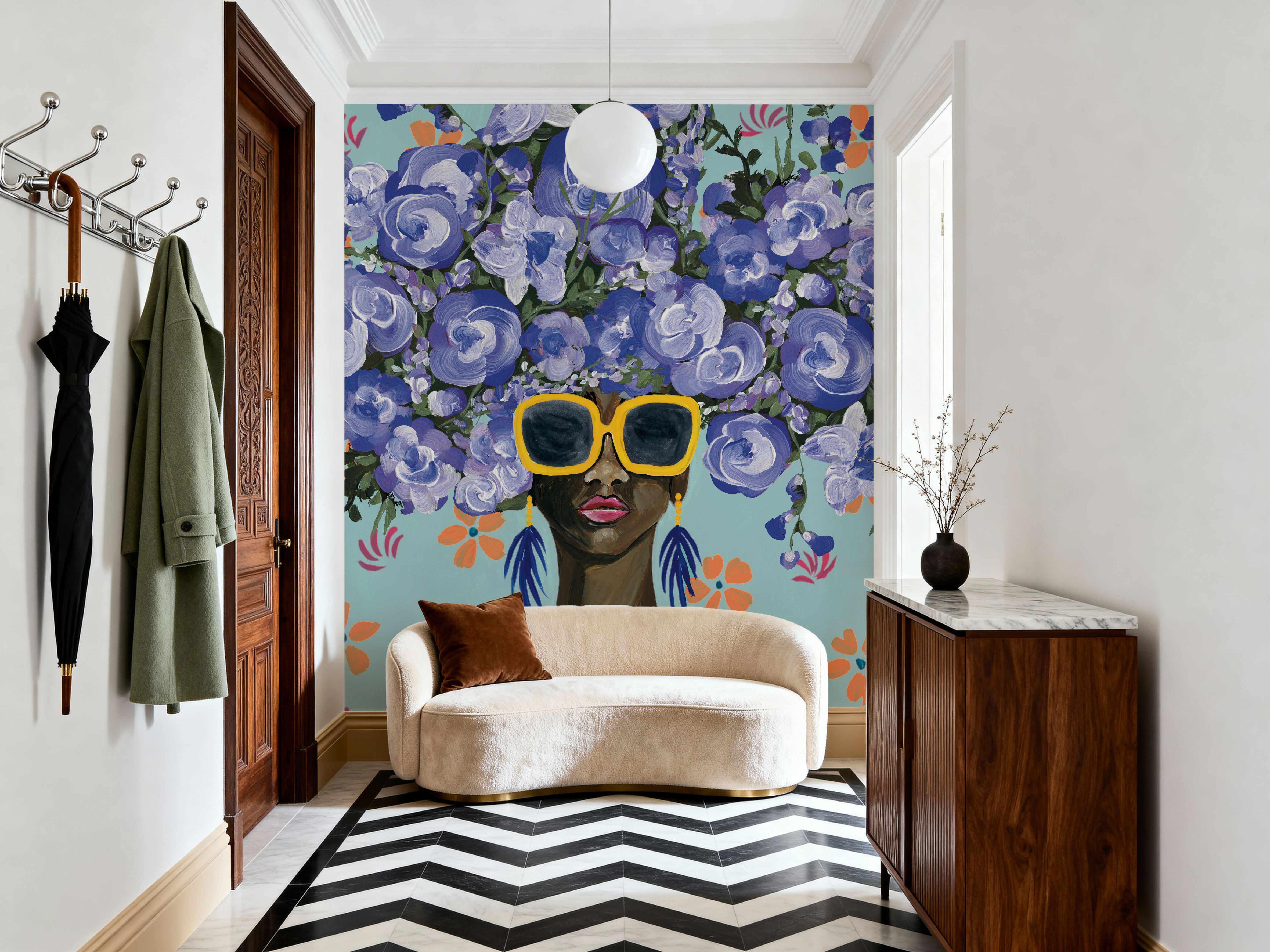 Sunning in Florals II, Tapet