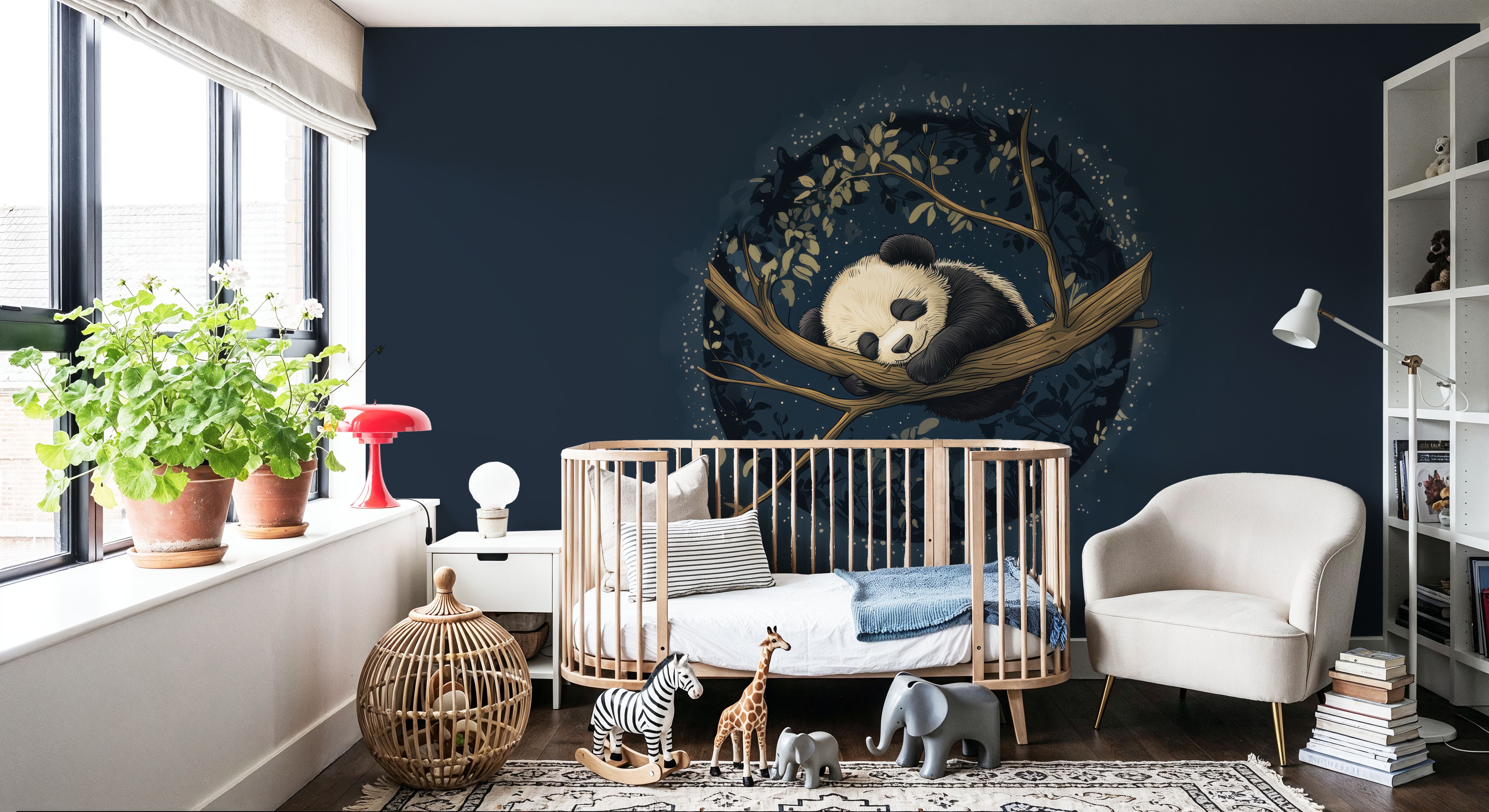 Wall Mural - Panda Asleep - Wild Animals mural wallpaper - Kids' Room - Wallism US - Premium, Textured or Peel & Stick