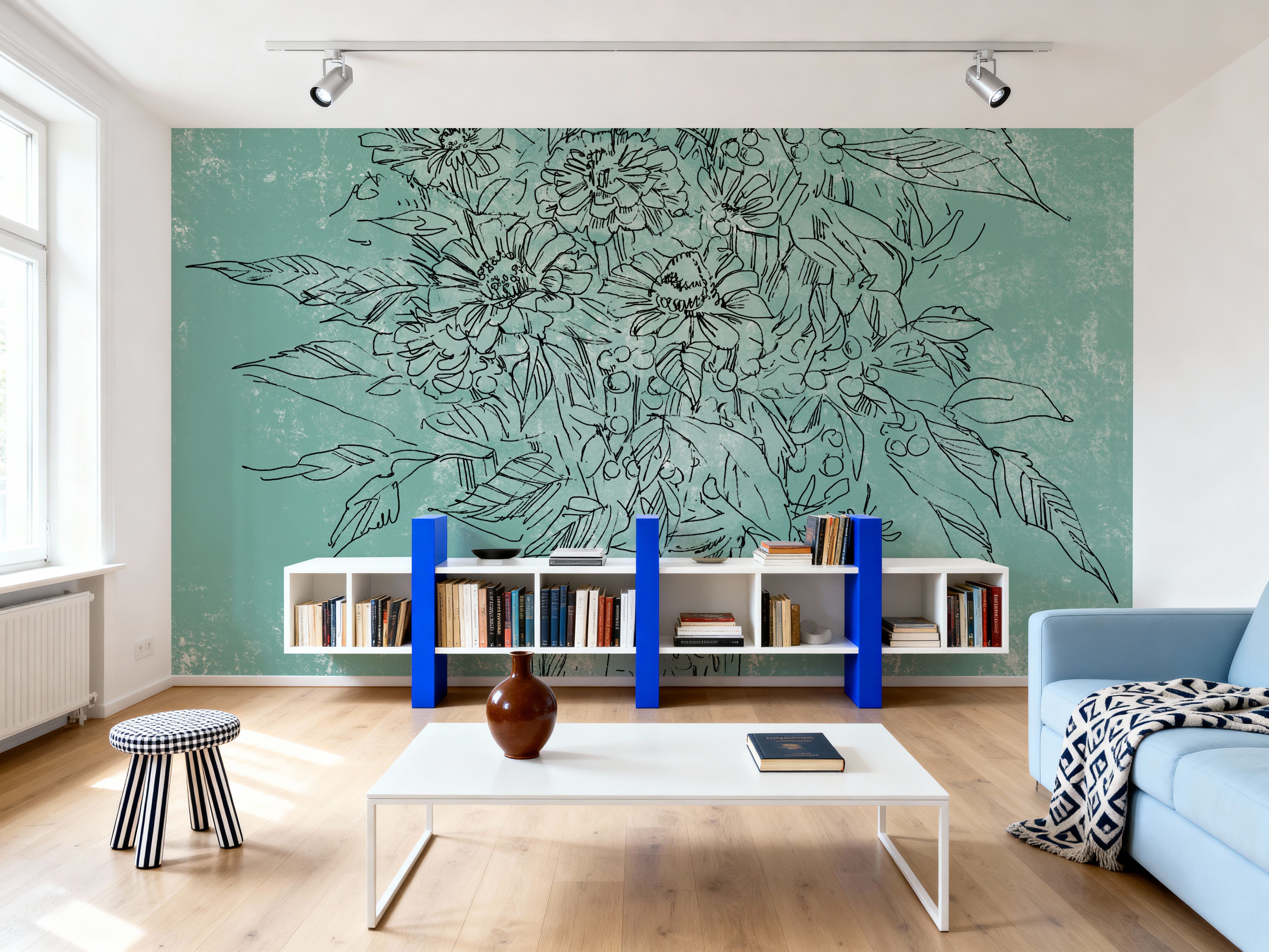 Zinnias in Glass Jar Sketch