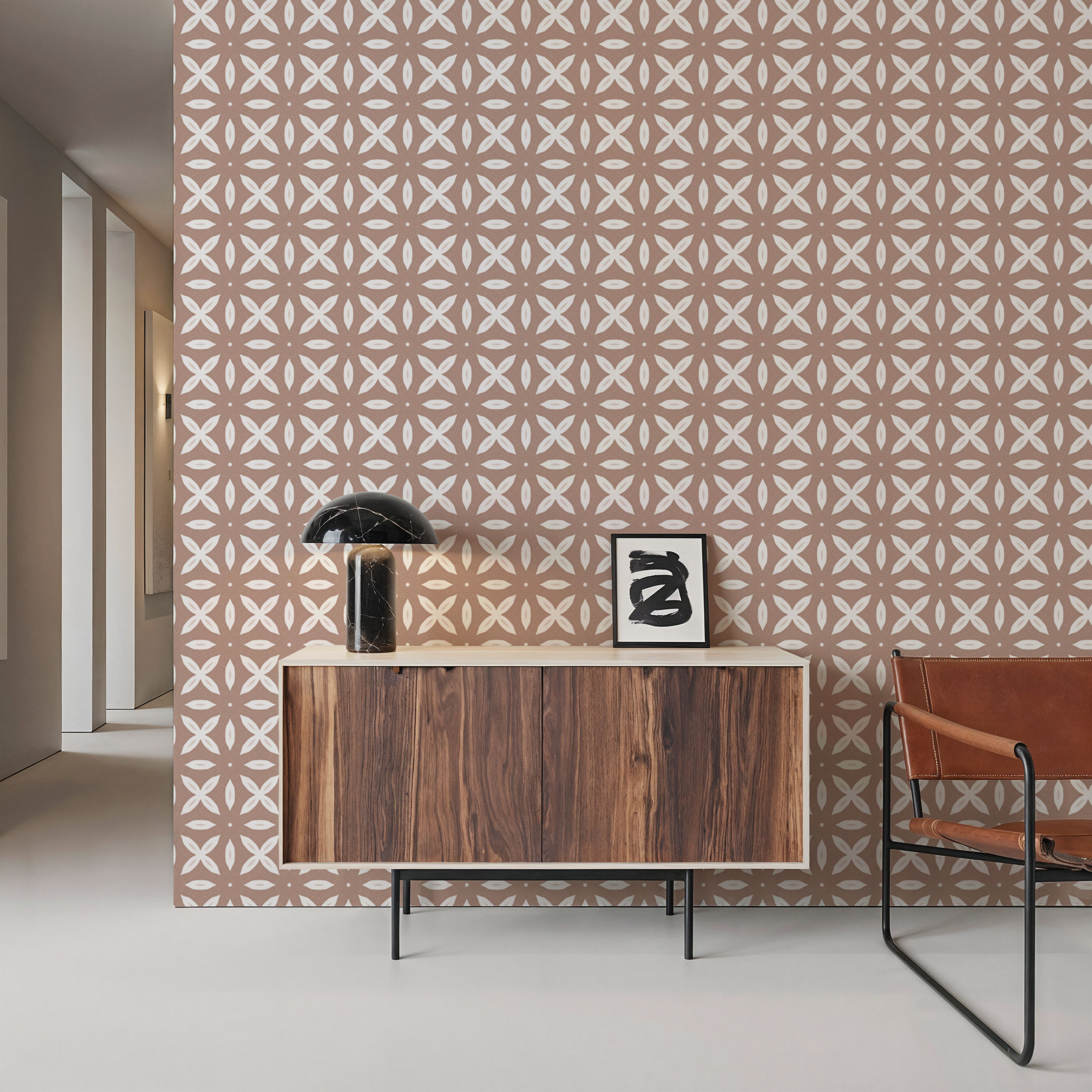 Zelij Simple Flowers, Papel pintado