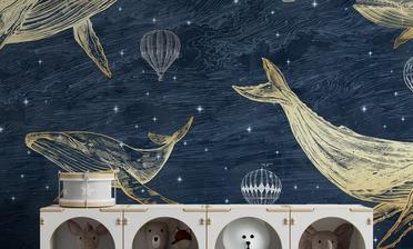 Whales in The Sky with Balloons, Midnight