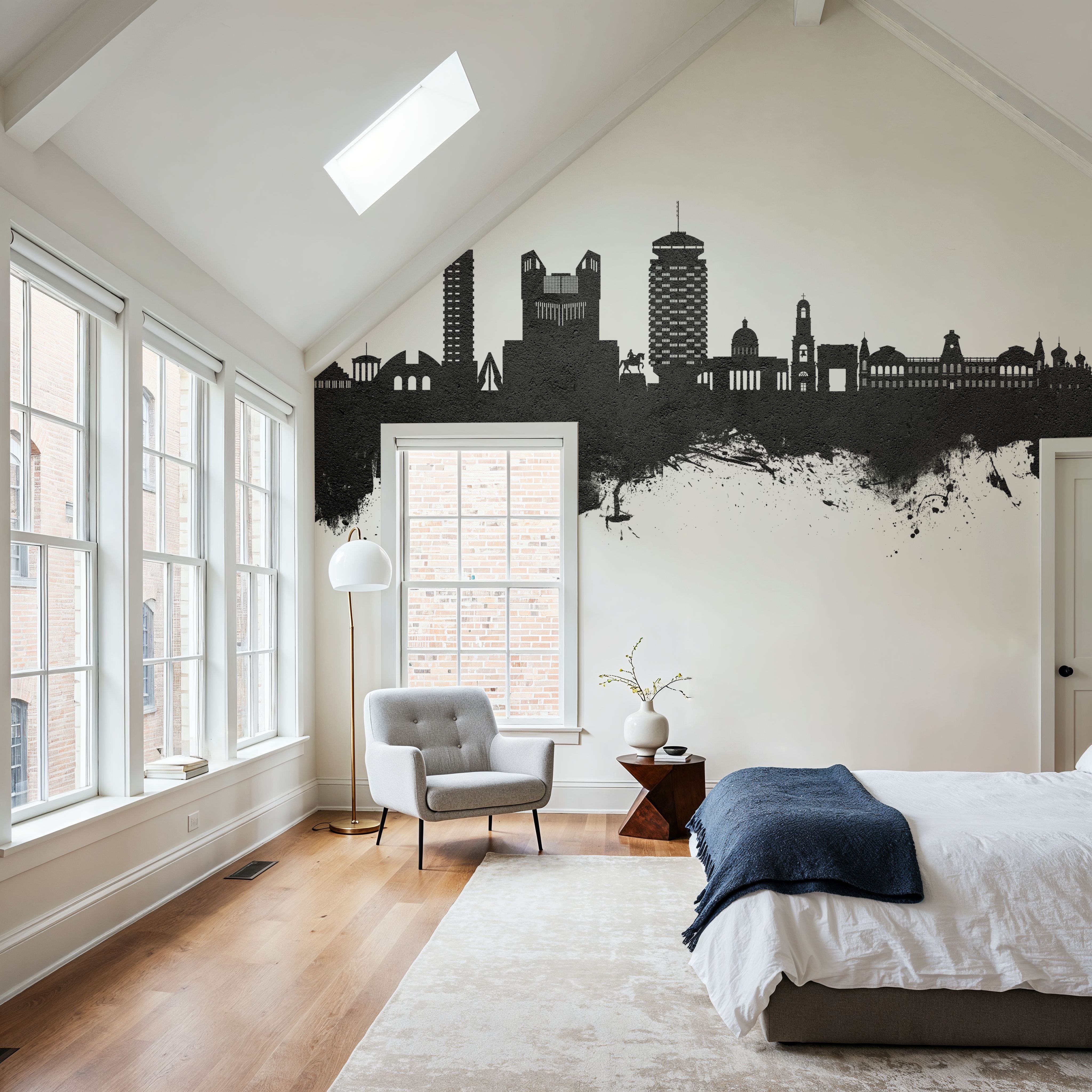 Chisinau Moldova Skyline Black & White