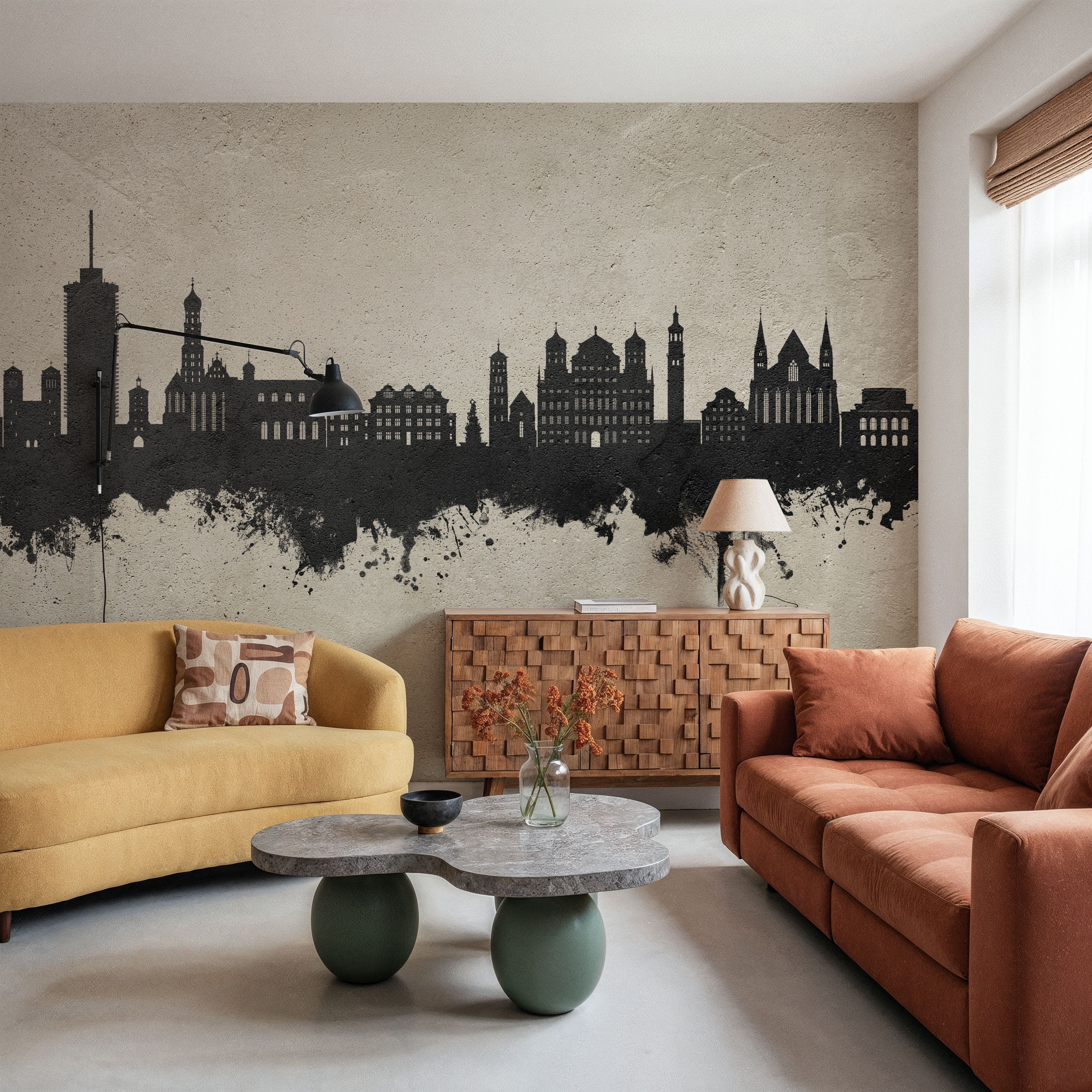 Augsburg Germany Skyline Concrete