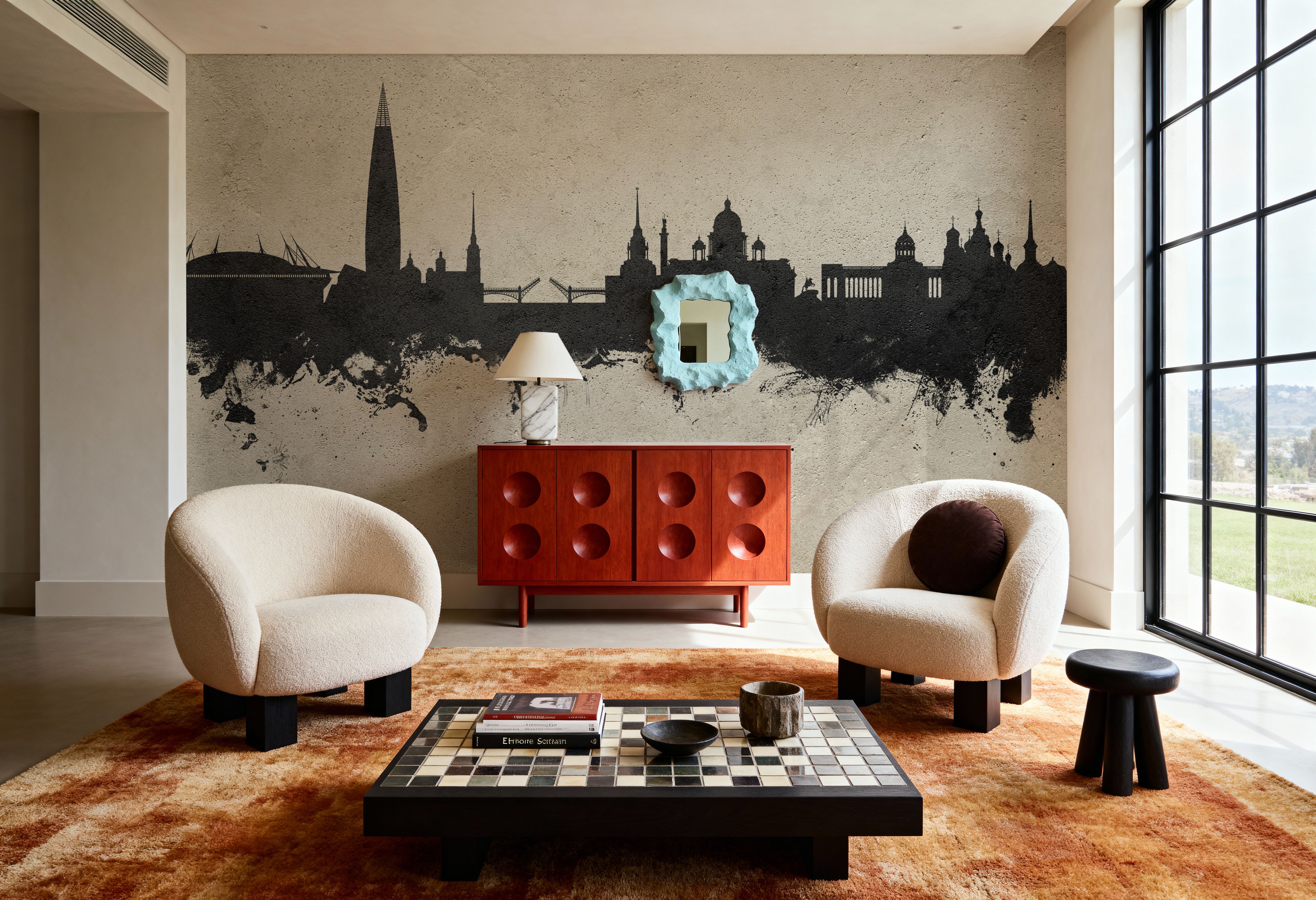 St Petersbug Russia Skyline Concrete