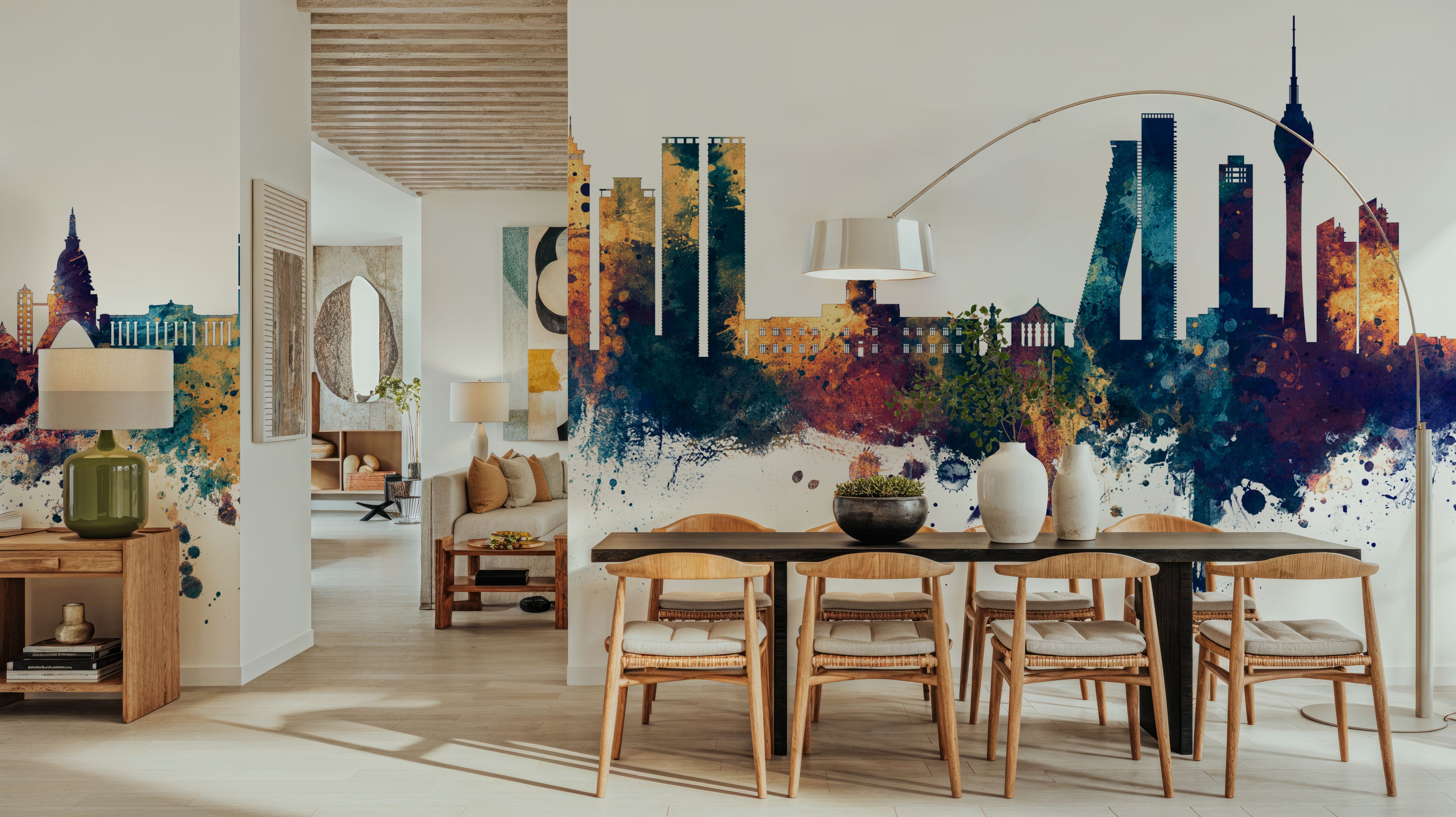 Colombo Sri Lanka Skyline Blue & Bronze