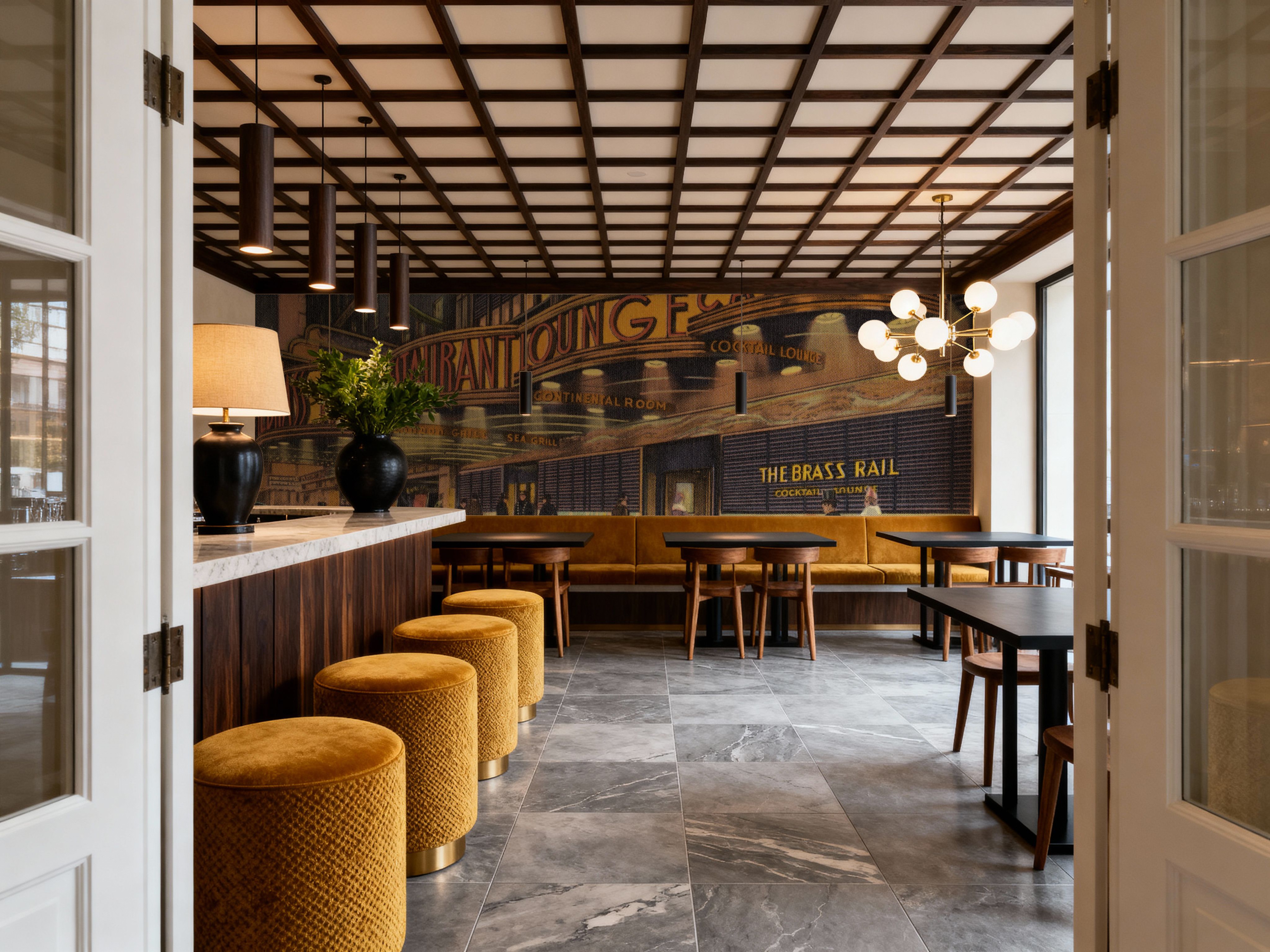 Greetings from The Brass Rail - Screenprint Postcard