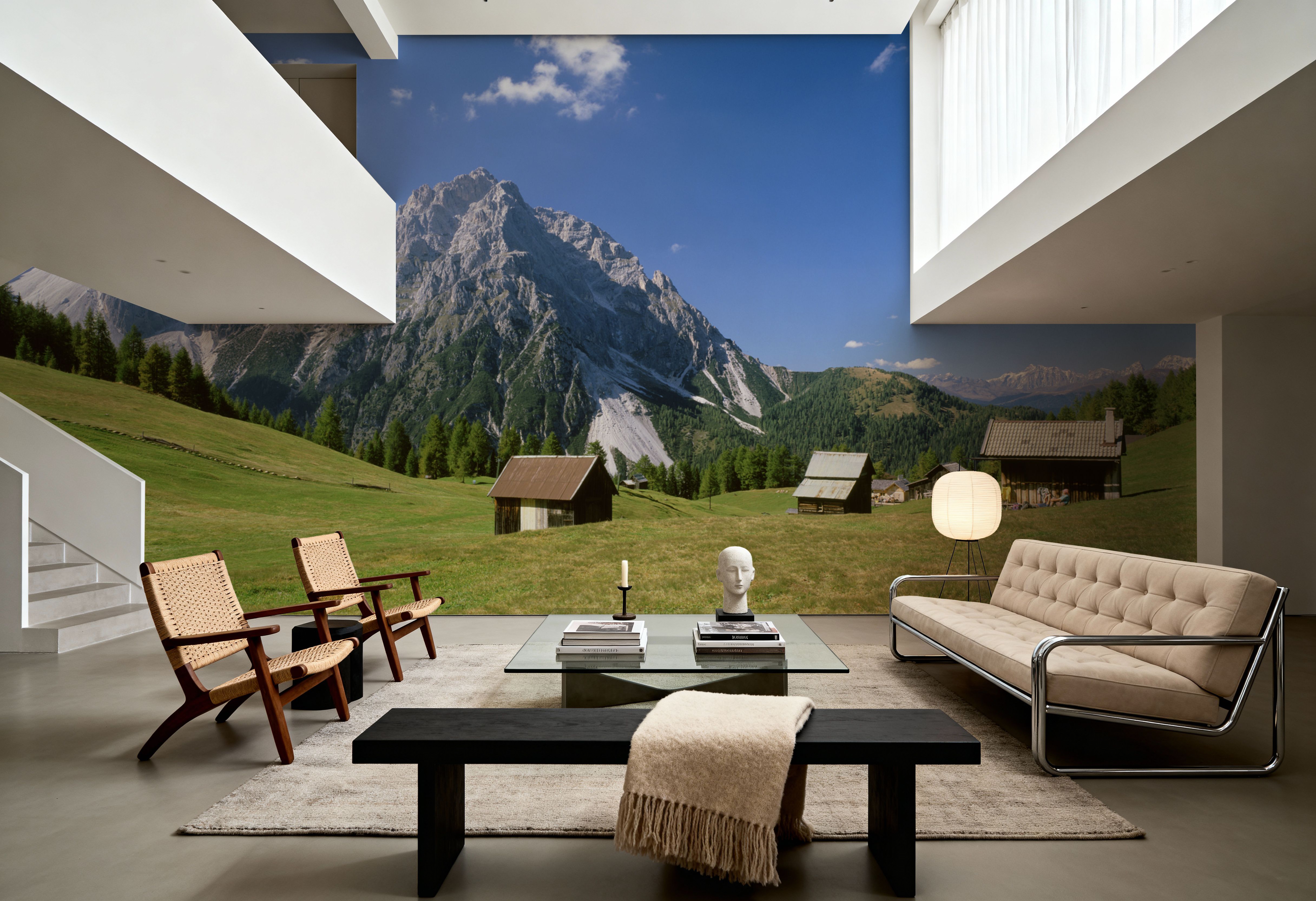 Wall Mural - Mountain Cabin Retreat - Bedroom - Wallism US - Premium, Textured or Peel & Stick