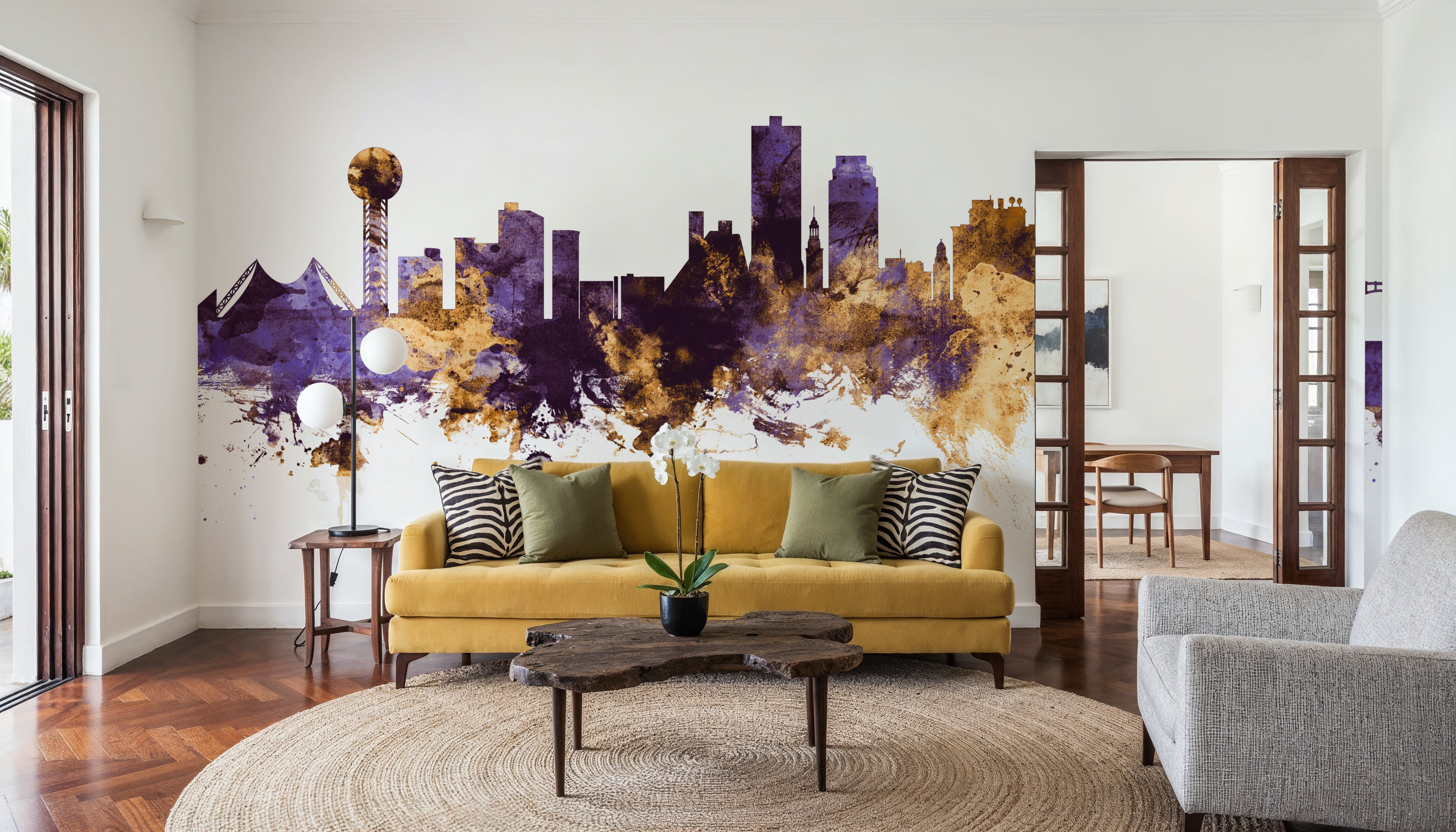 Knoxville Tennessee Skyline Purple & Gold