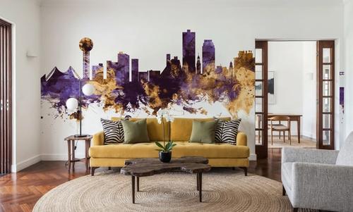 Knoxville Tennessee Skyline Purple & Gold